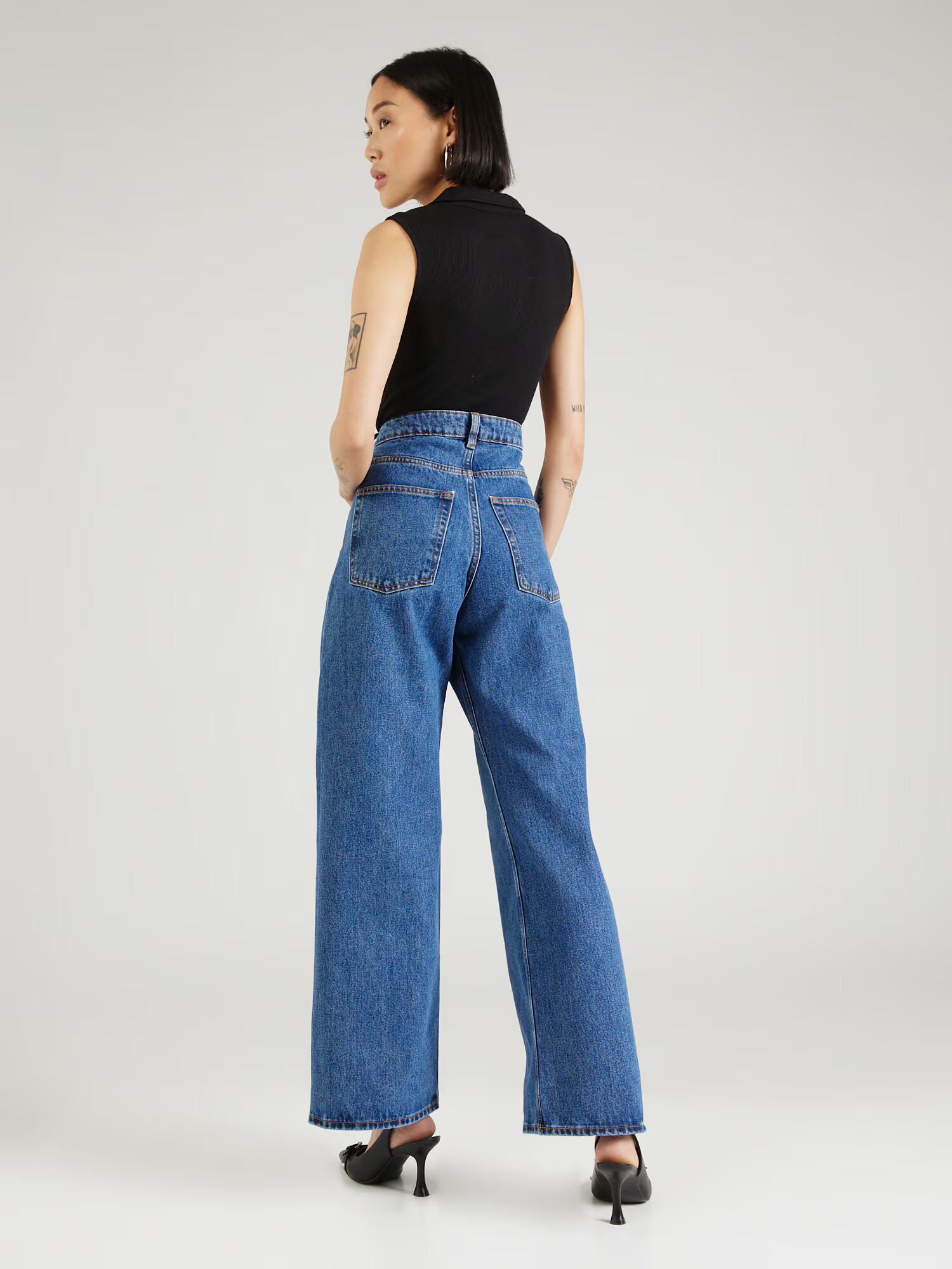 Monki Jeans albastru denim - Pled.ro