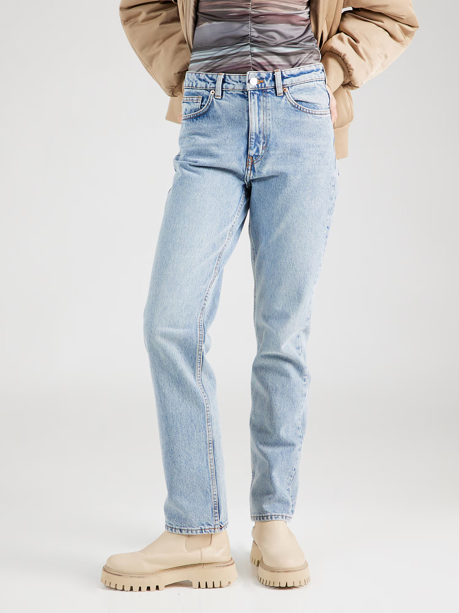 Monki Jeans albastru denim - Pled.ro