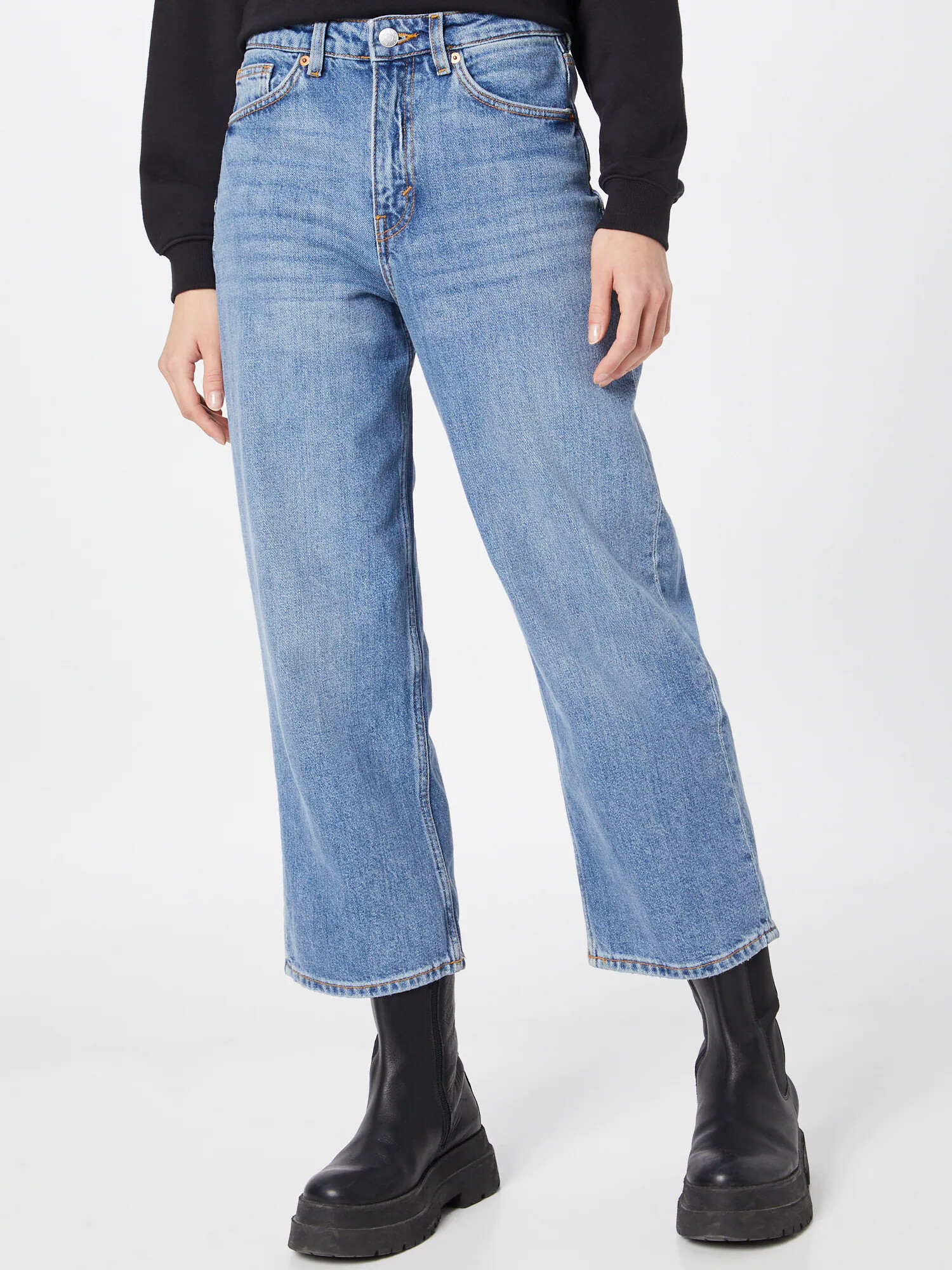 Monki Jeans albastru denim - Pled.ro