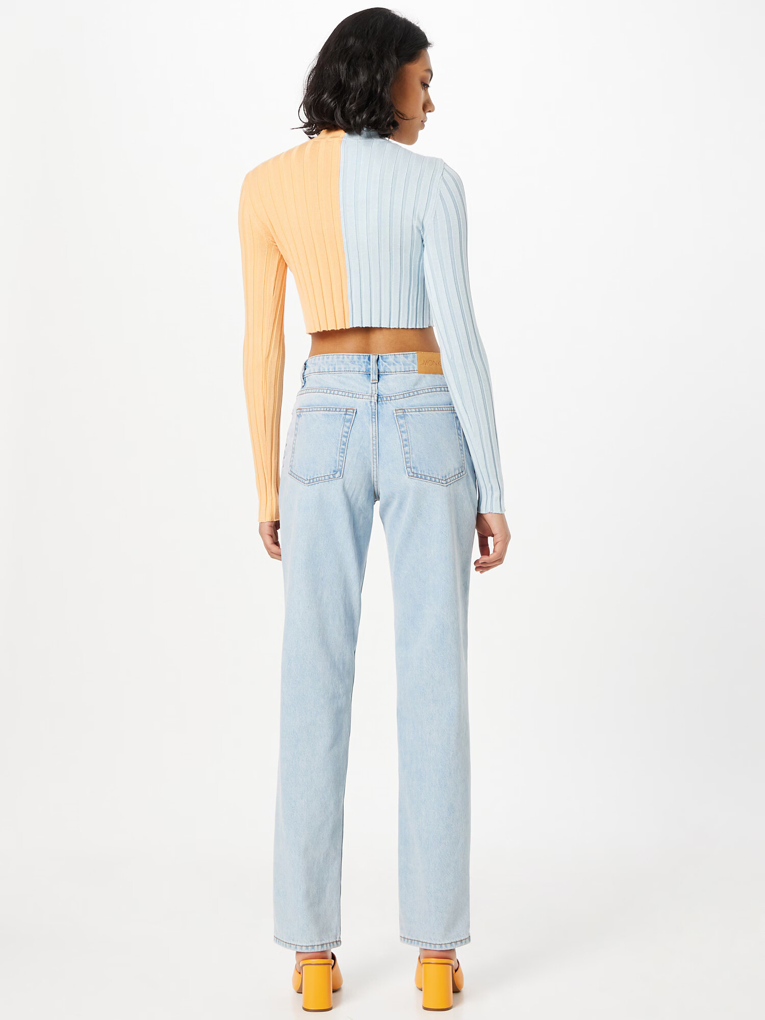 Monki Jeans albastru deschis - Pled.ro