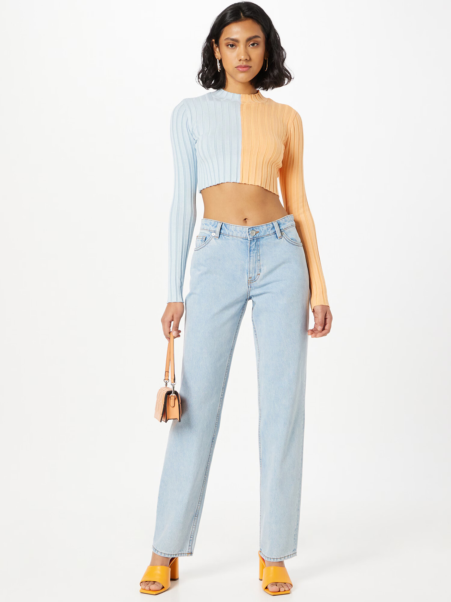 Monki Jeans albastru deschis - Pled.ro