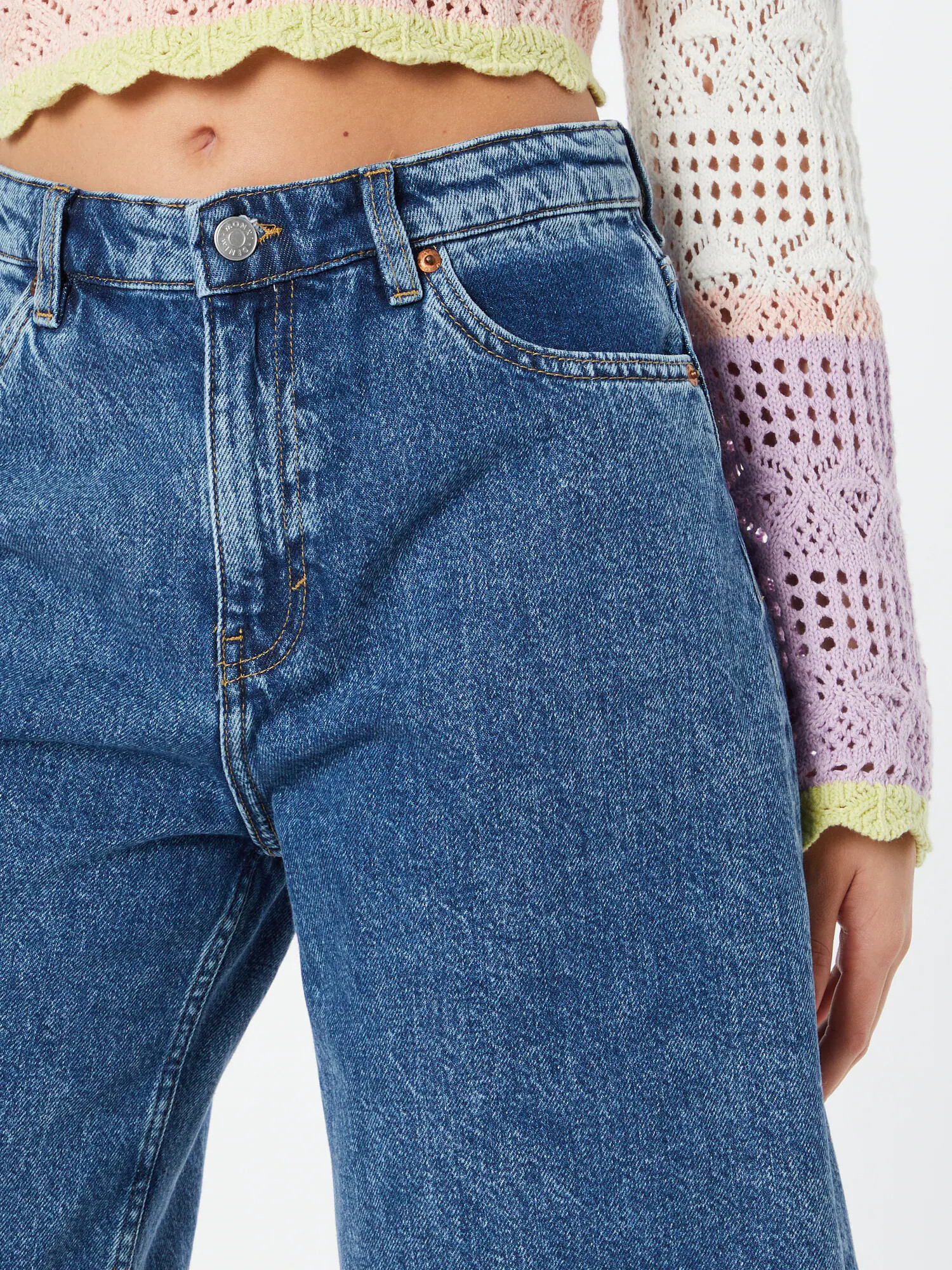 Monki Jeans albastru denim - Pled.ro