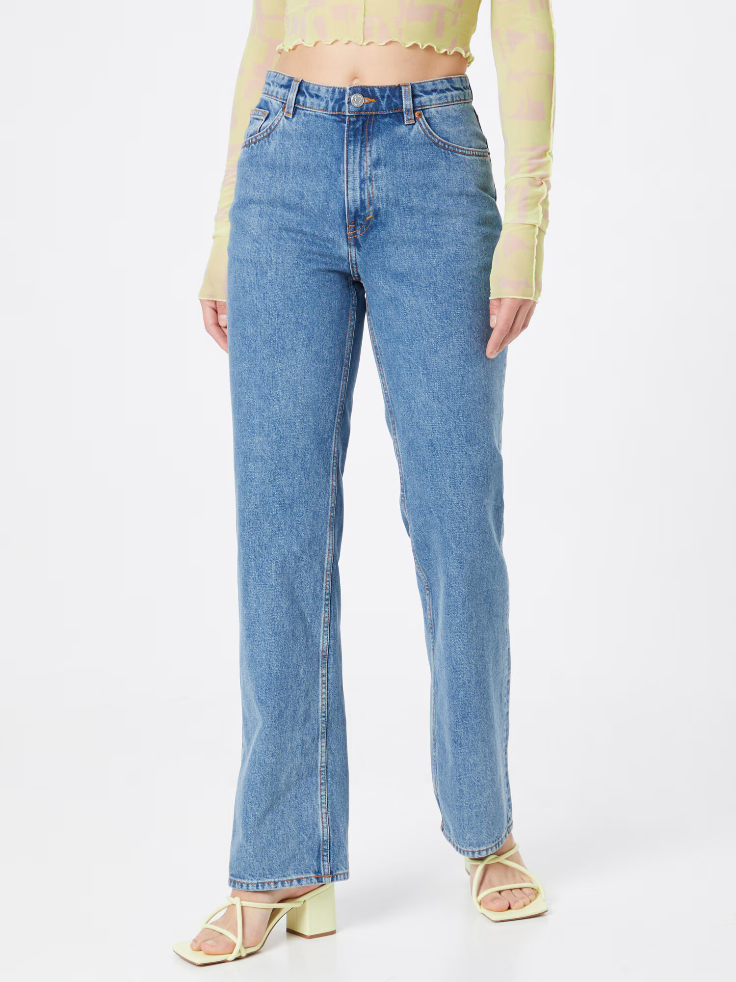 Monki Jeans albastru denim - Pled.ro