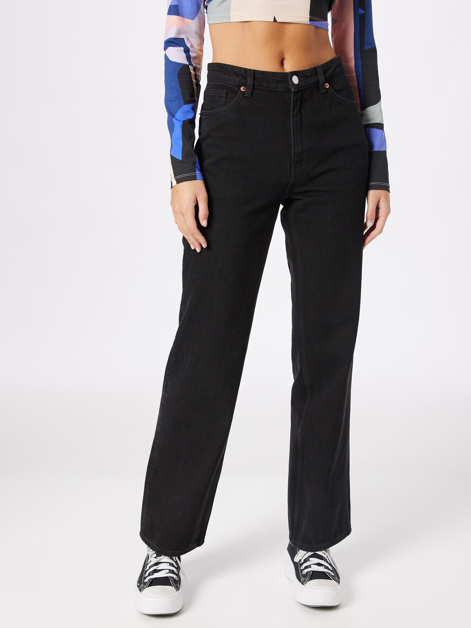 Monki Jeans negru denim - Pled.ro