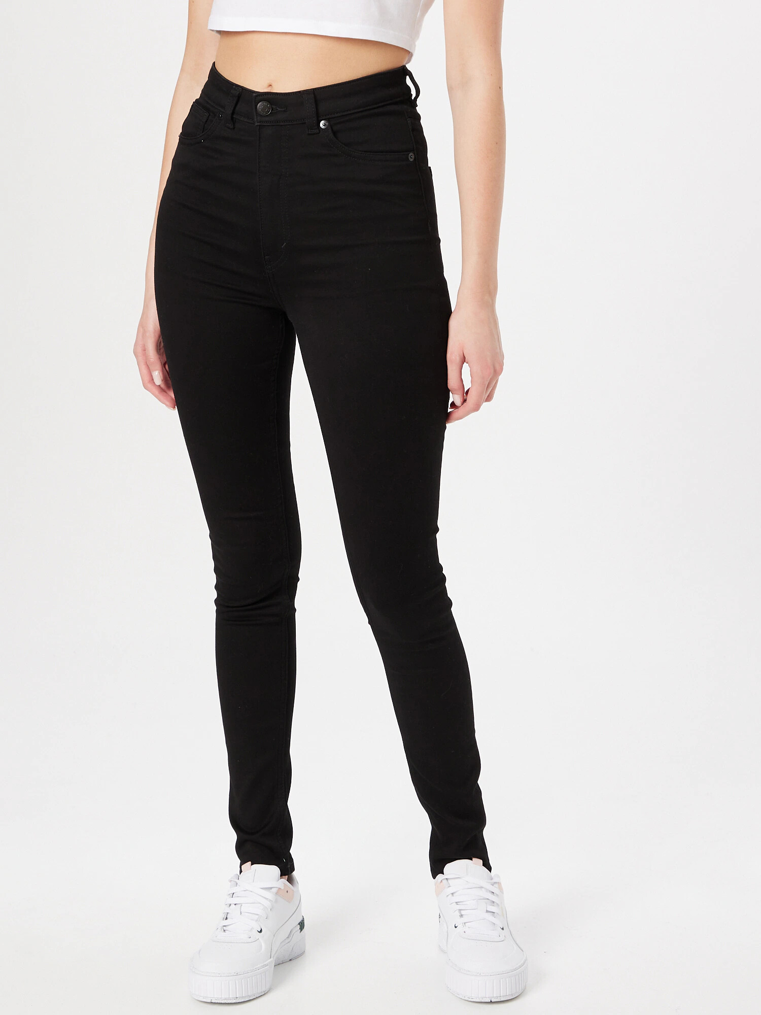 Monki Jeans negru denim - Pled.ro