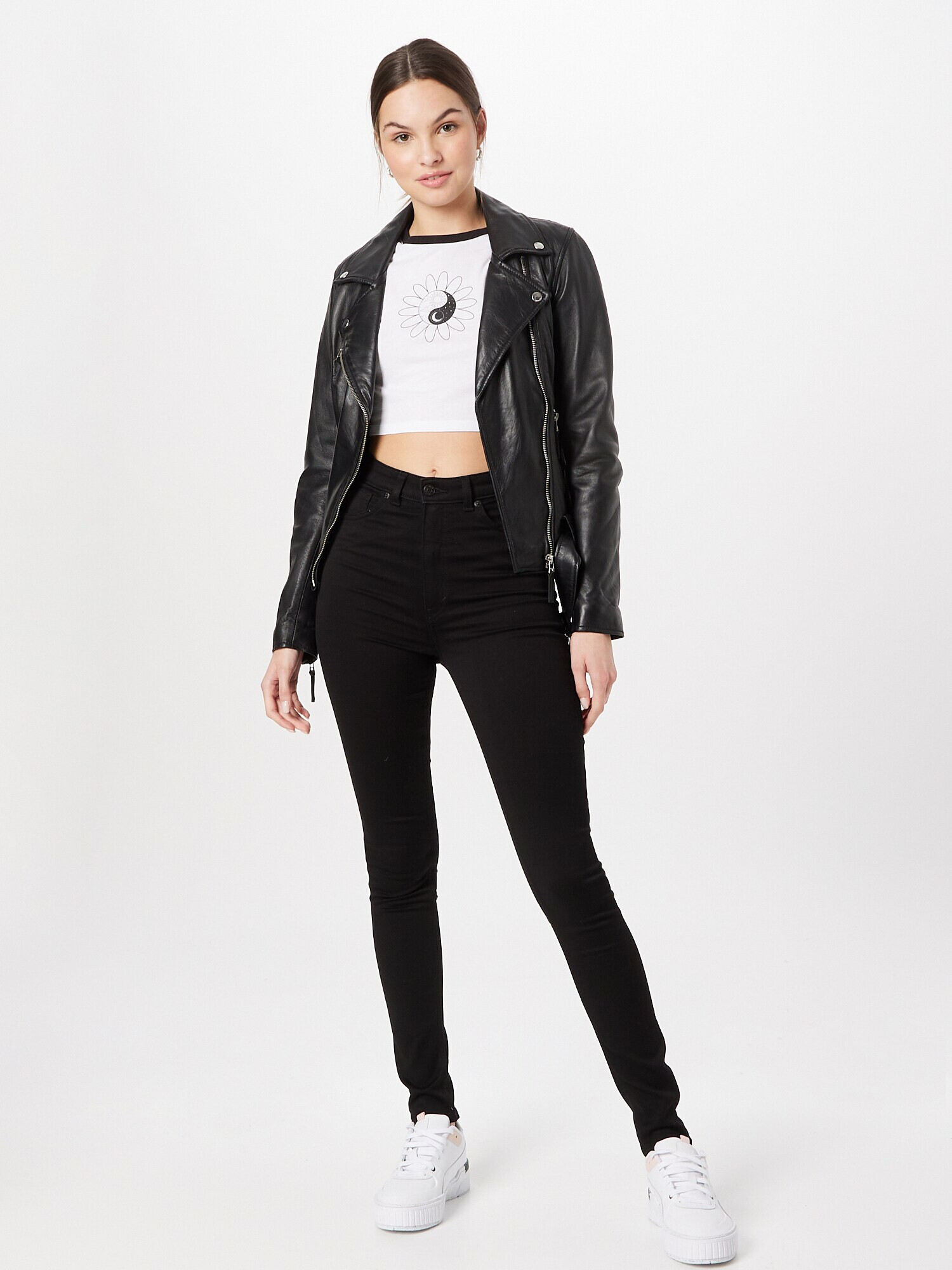 Monki Jeans negru denim - Pled.ro