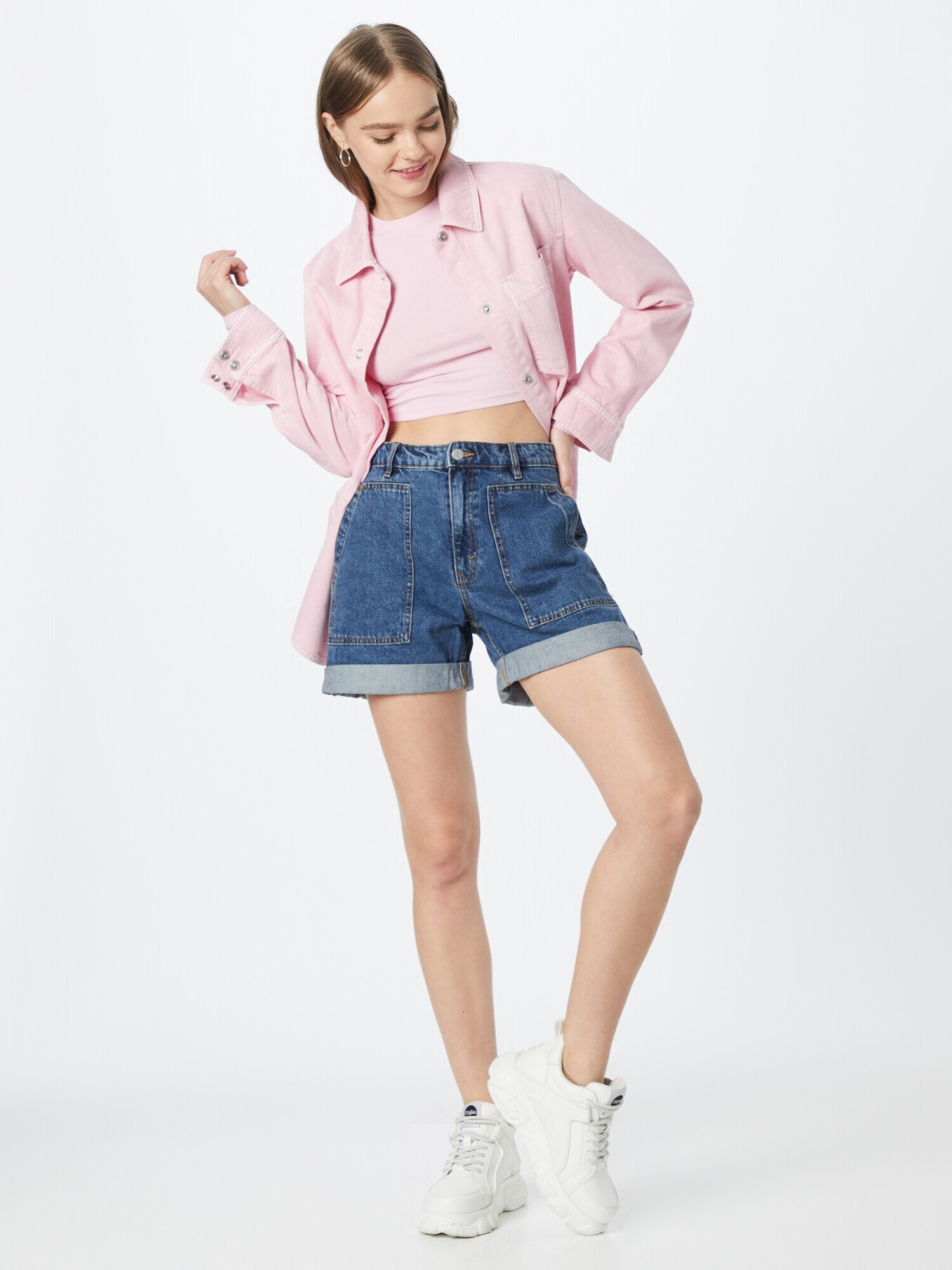 Monki Jeans albastru denim - Pled.ro