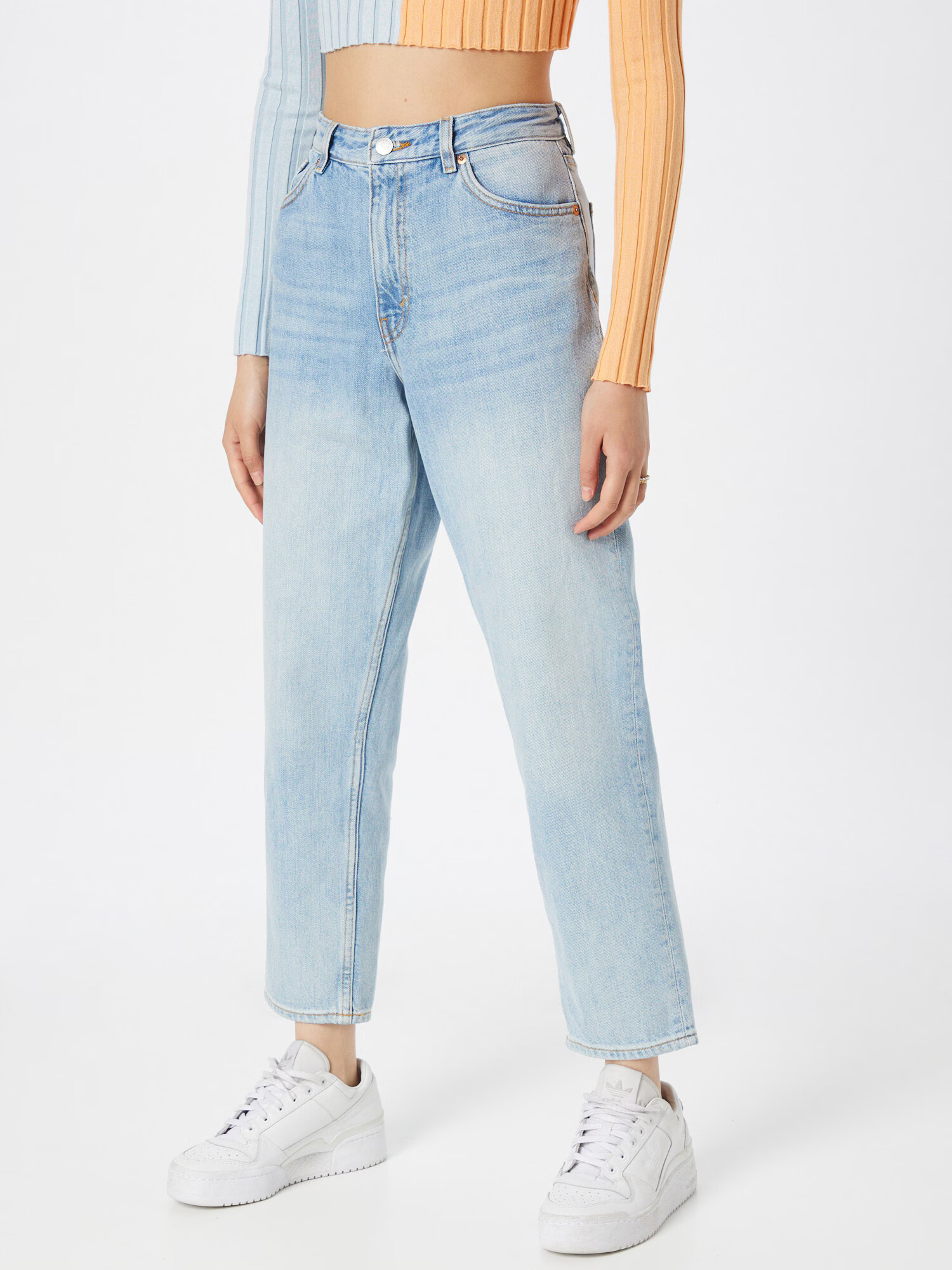 Monki Jeans albastru deschis - Pled.ro