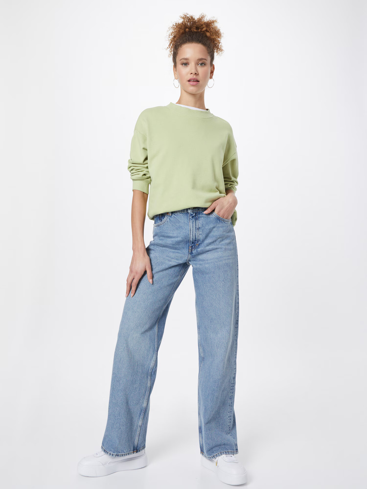 Monki Jeans albastru denim - Pled.ro