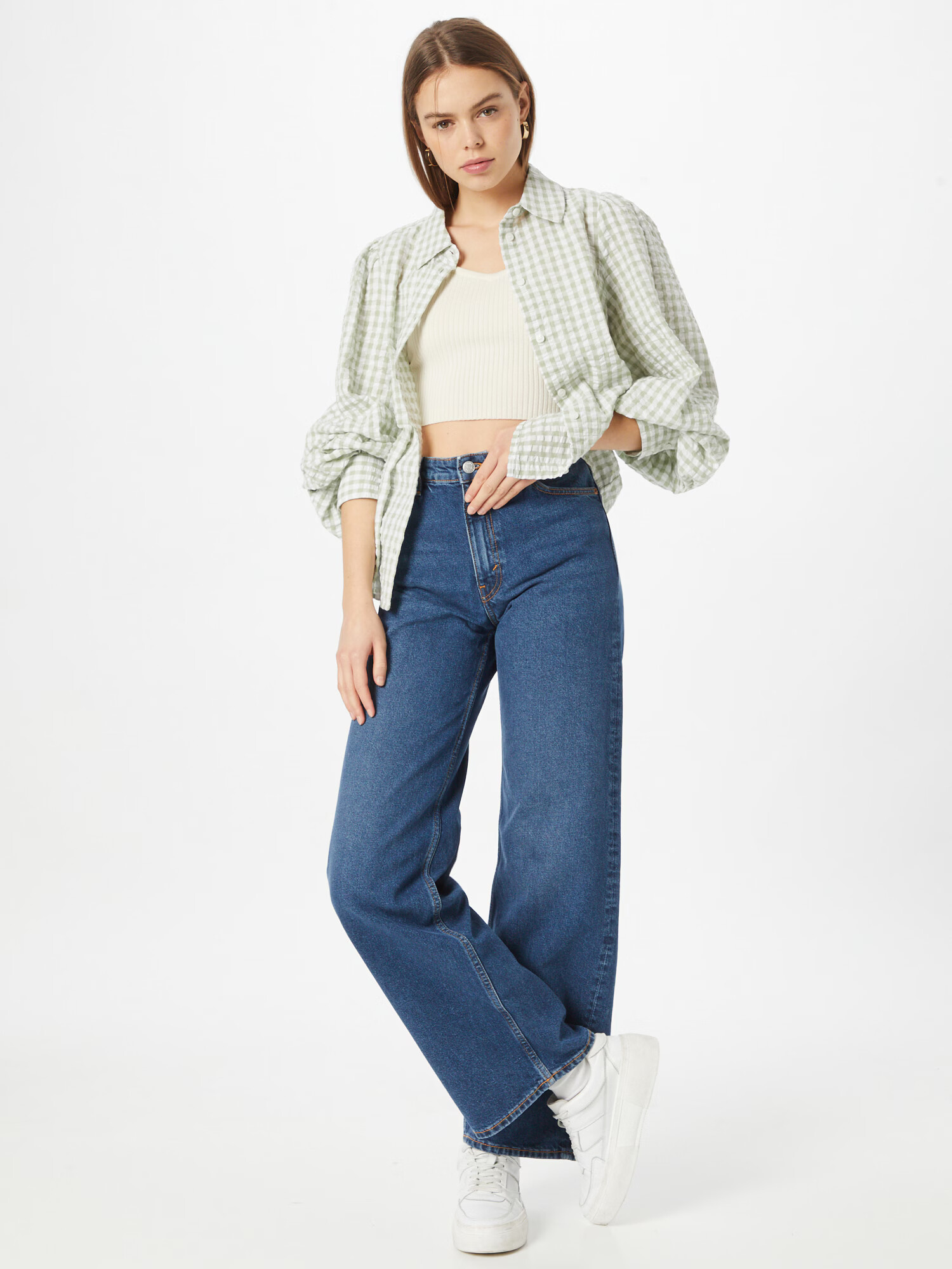 Monki Jeans albastru denim - Pled.ro