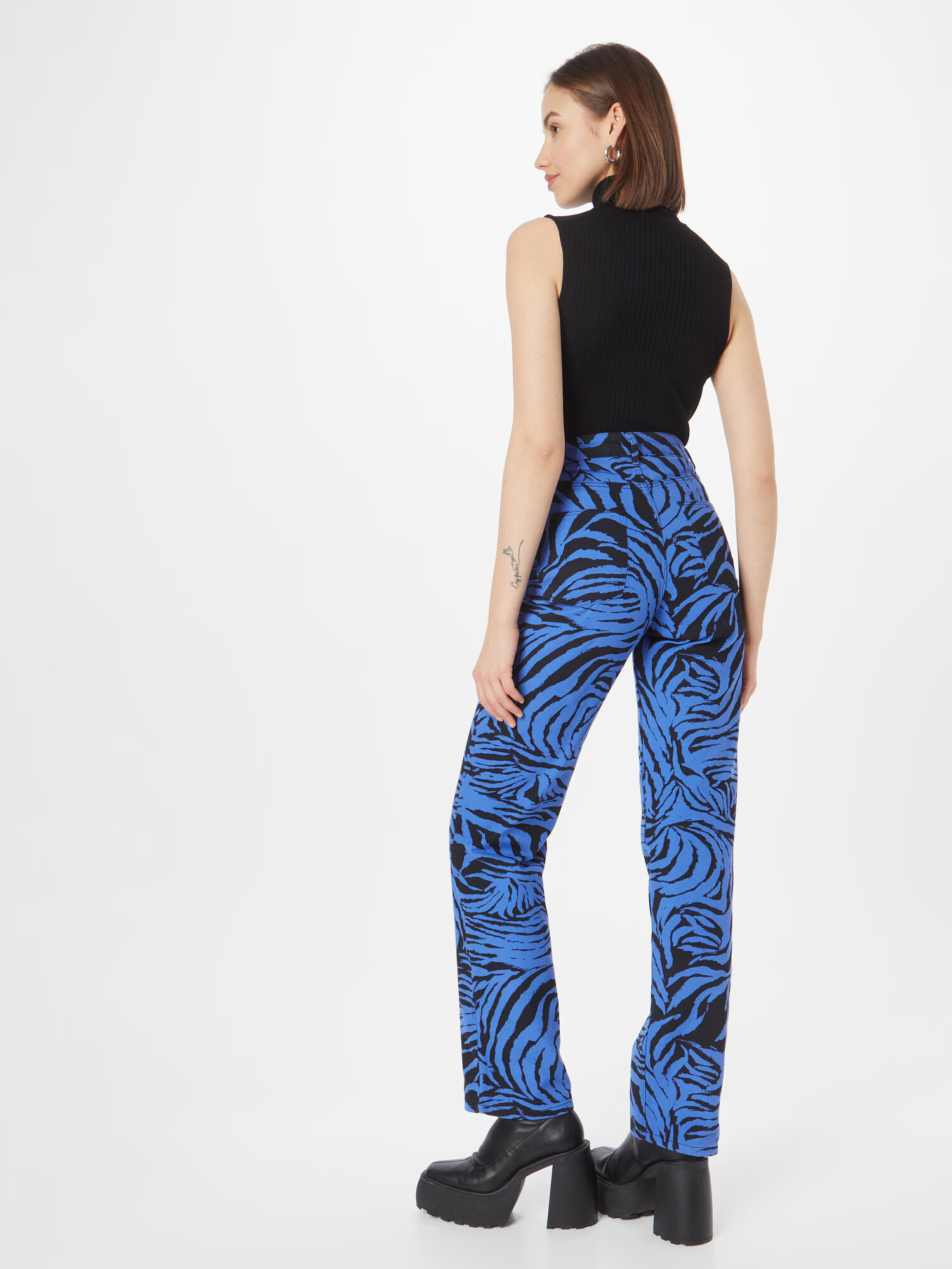 Monki Pantaloni albastru cobalt / albastru regal - Pled.ro