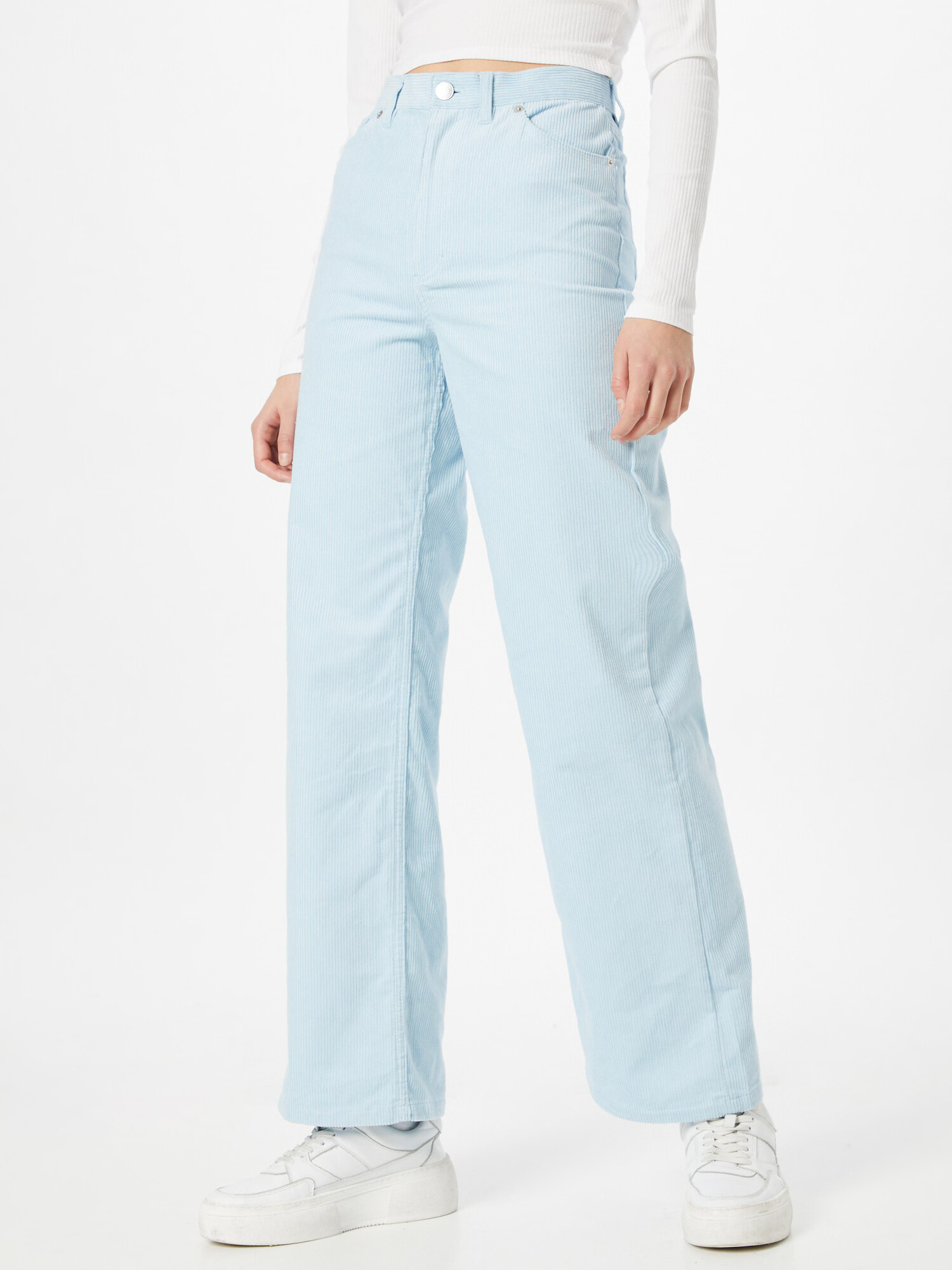 Monki Pantaloni albastru deschis - Pled.ro