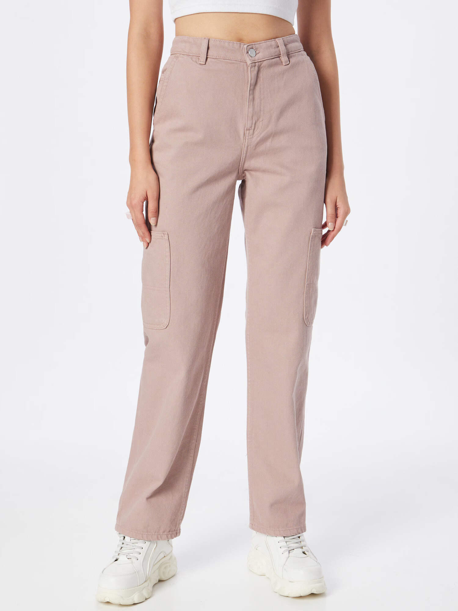 Monki Pantaloni eleganți mauve - Pled.ro