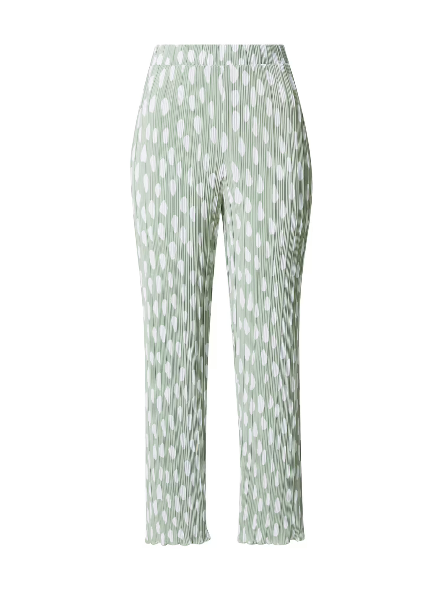 Monki Pantaloni verde deschis / alb - Pled.ro