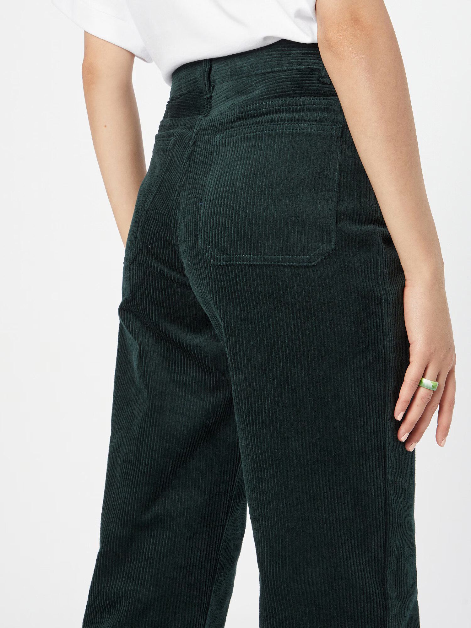 Monki Pantaloni verde închis - Pled.ro