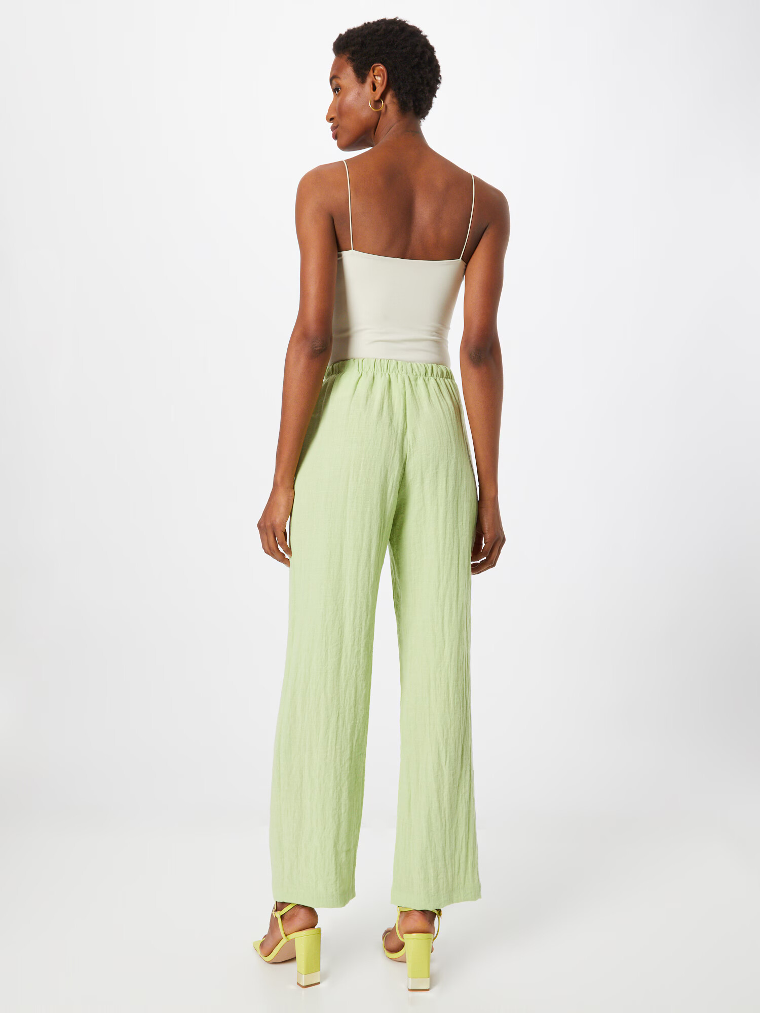 Monki Pantaloni verde pastel - Pled.ro