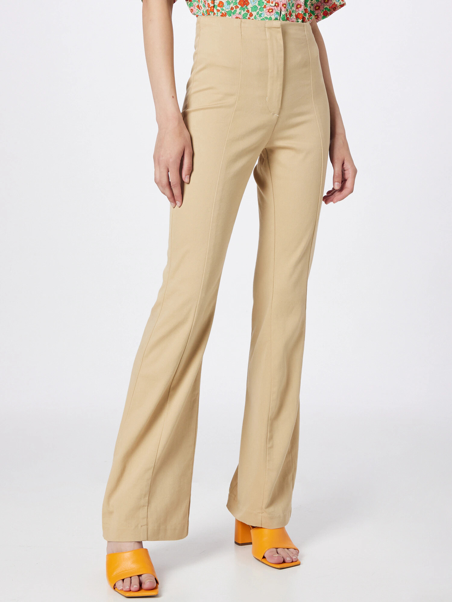 Monki Pantaloni bej deschis - Pled.ro