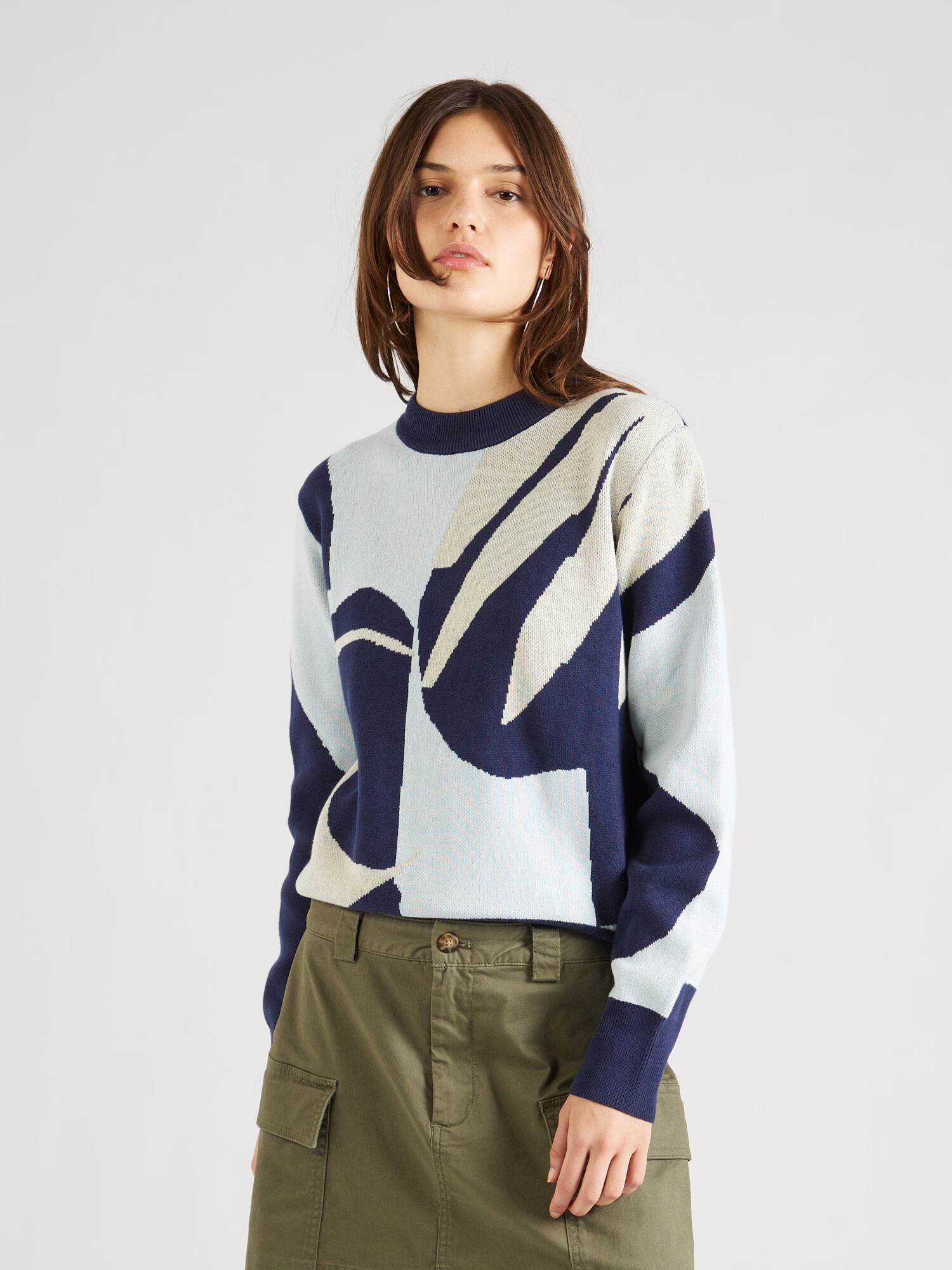 Monki Pulover bleumarin / albastru pastel / alb natural - Pled.ro