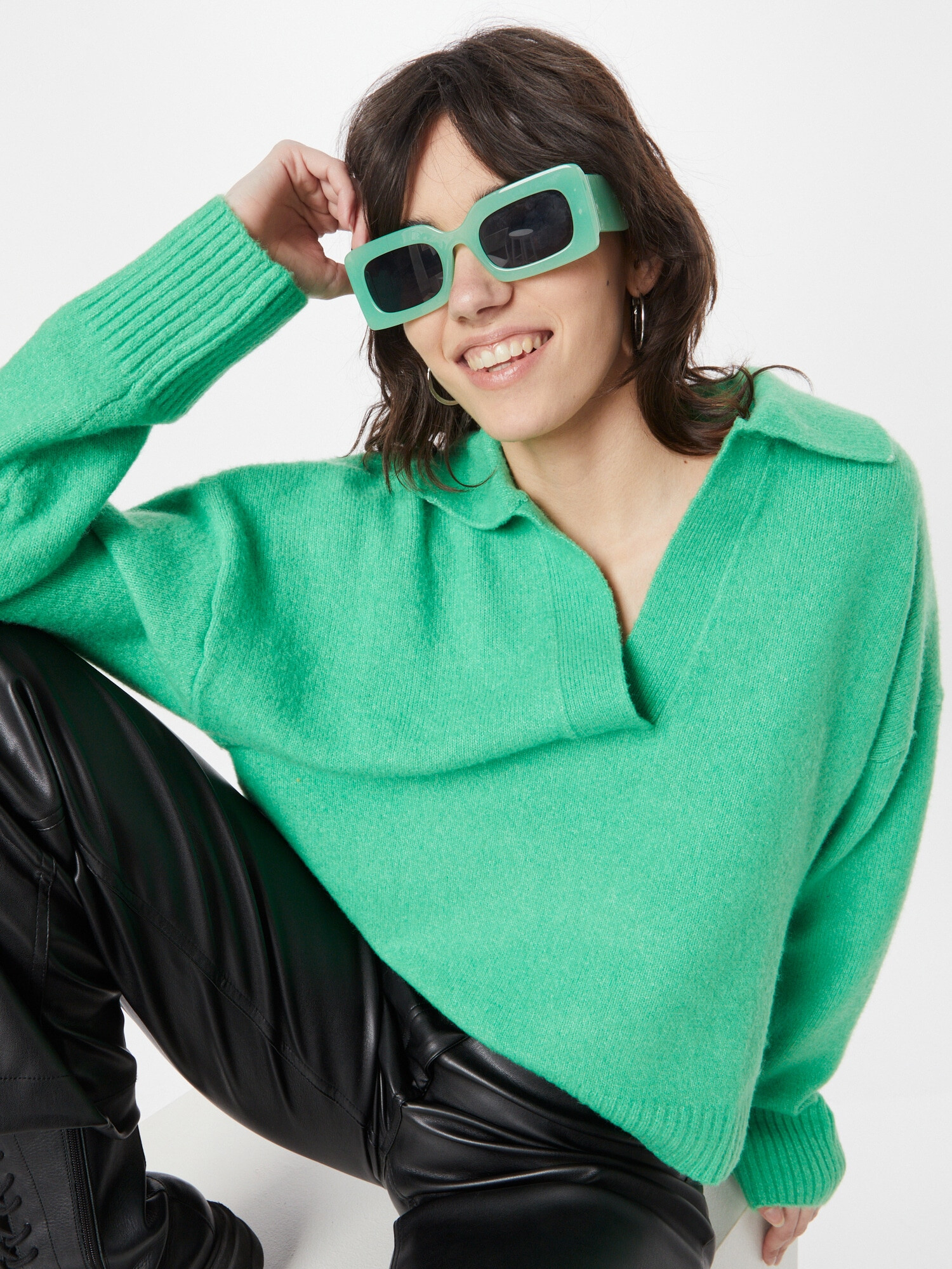 Monki Pulover verde - Pled.ro