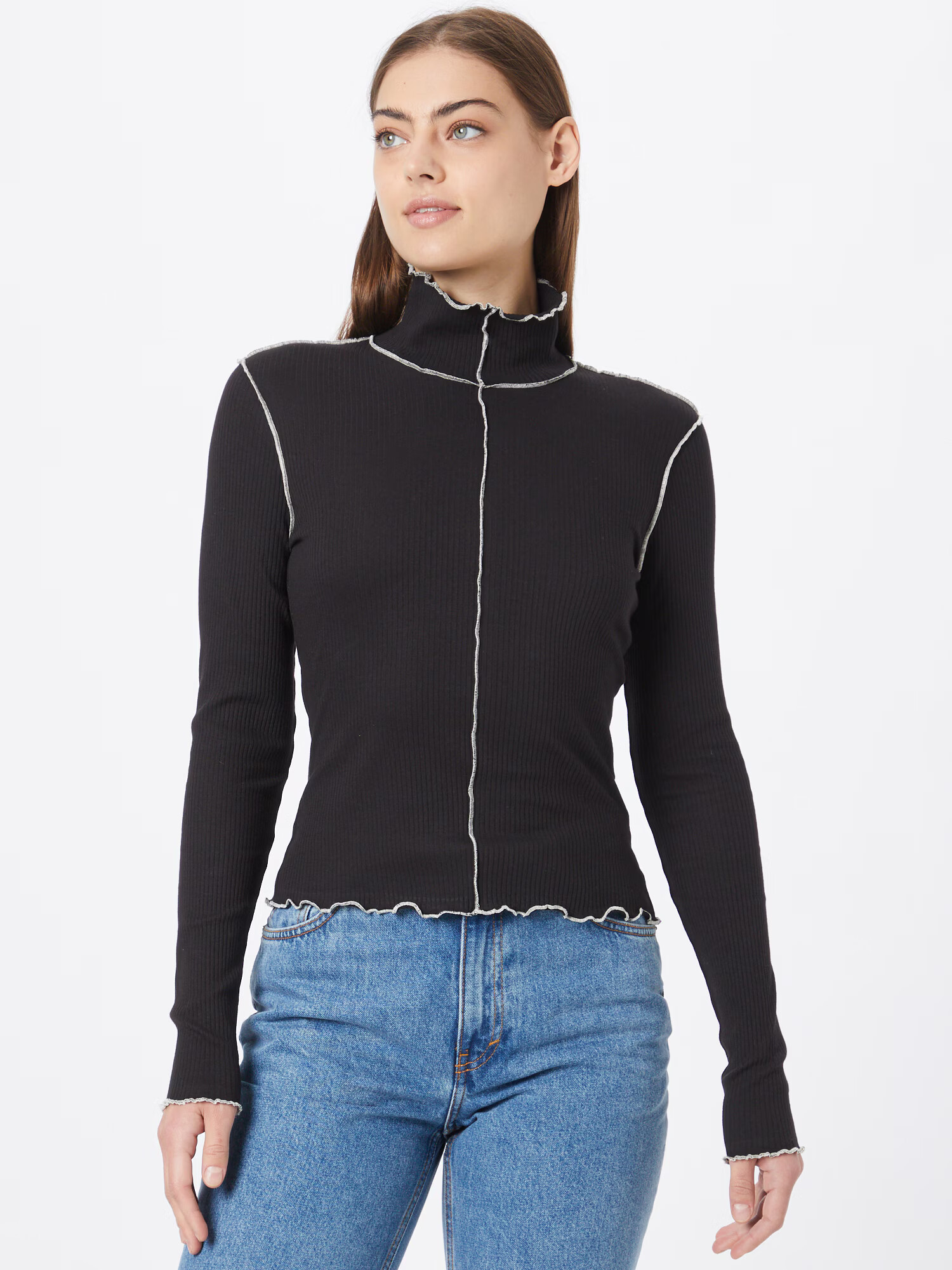 Monki Pulover negru / alb - Pled.ro