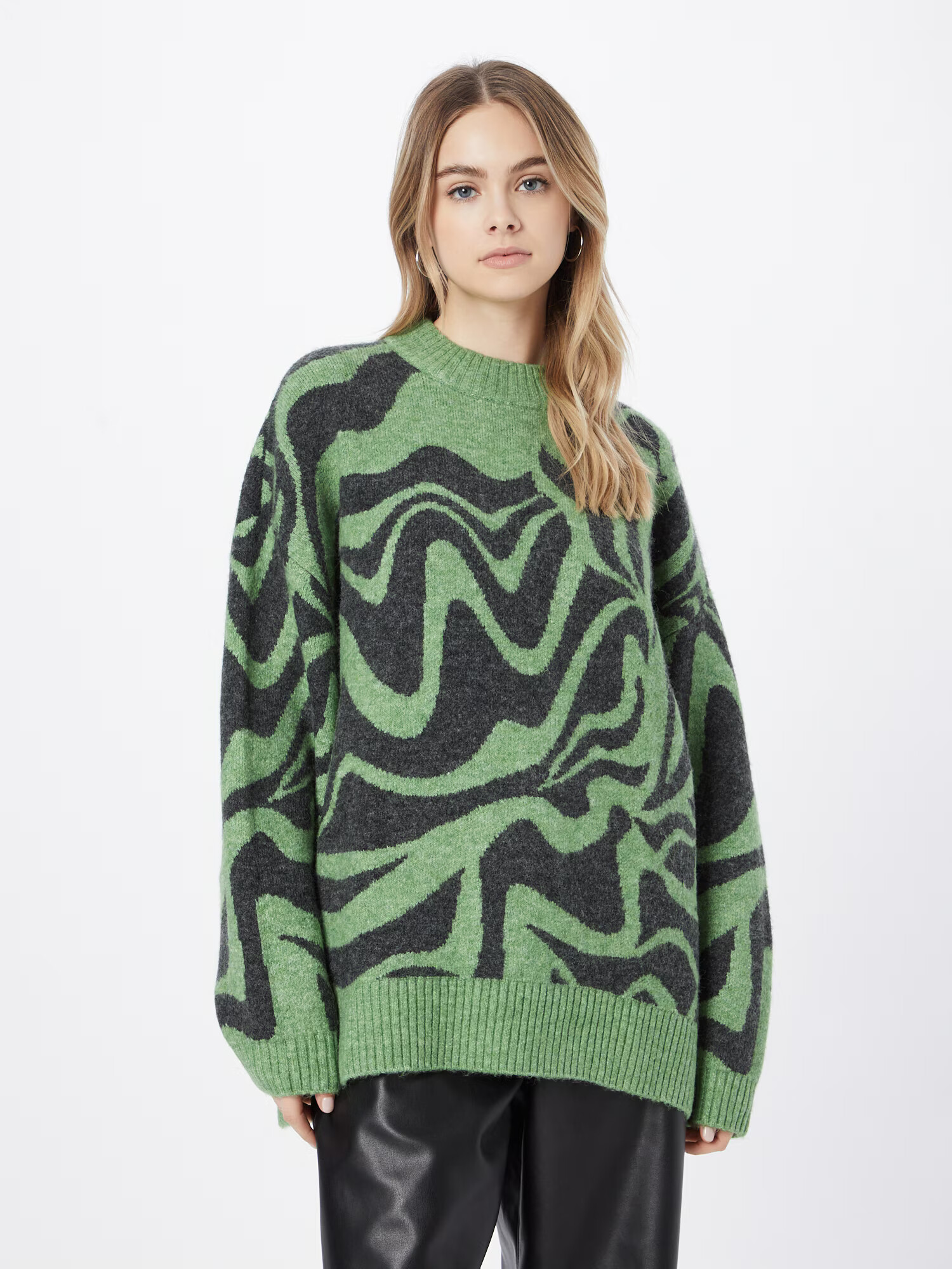 Monki Pulover verde / negru - Pled.ro