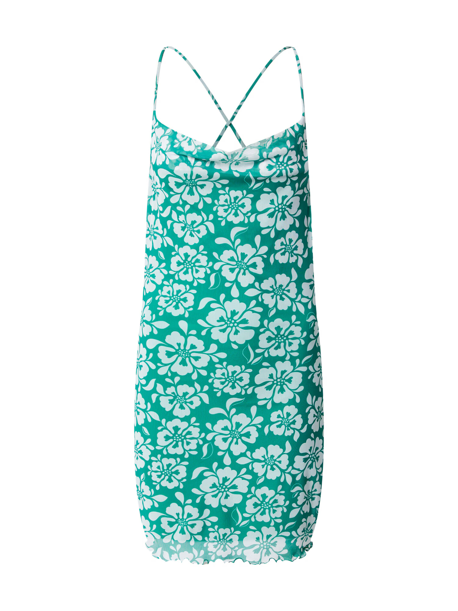 Monki Rochie de vară verde jad / alb natural - Pled.ro