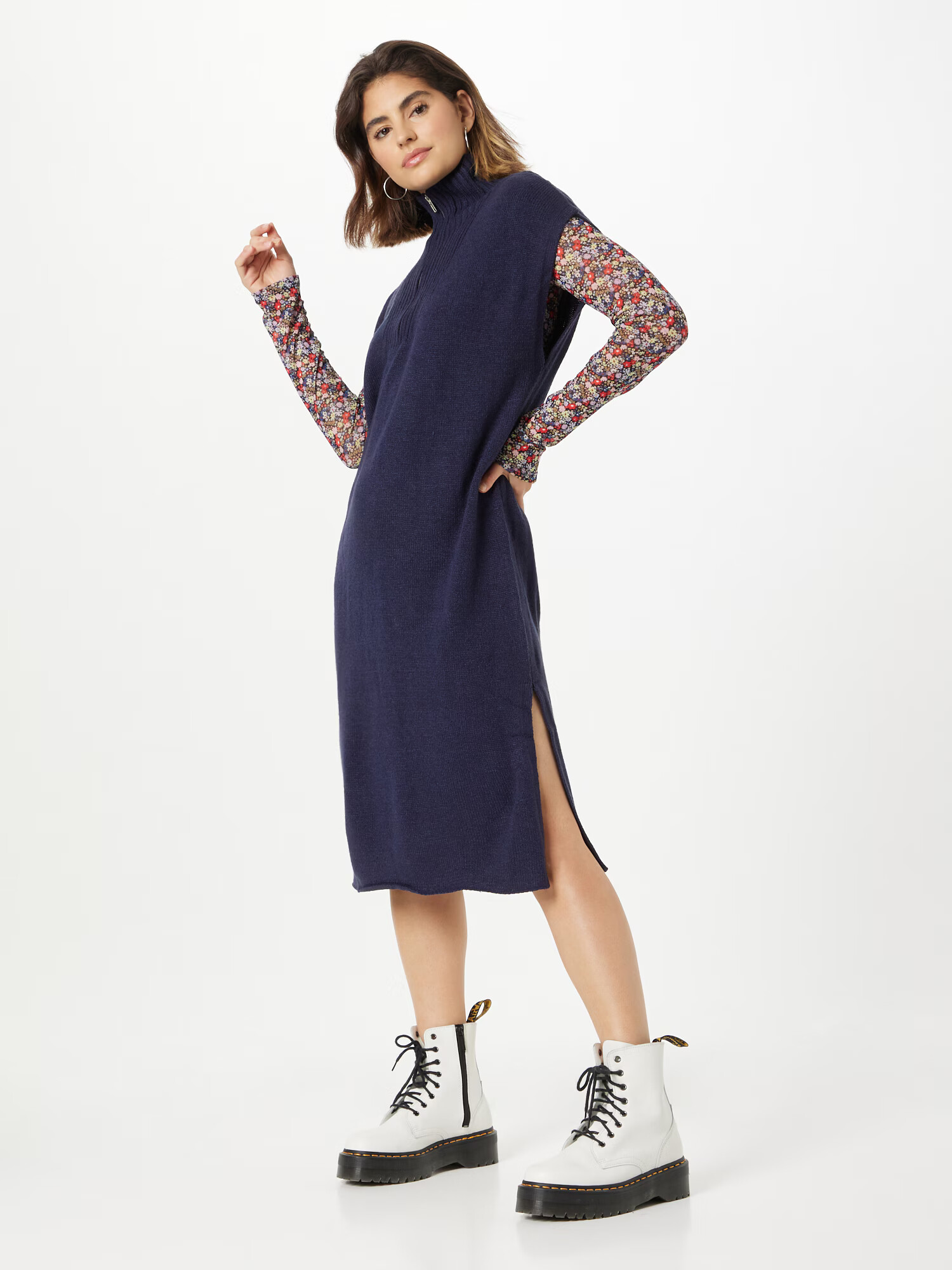 Monki Rochie bleumarin - Pled.ro