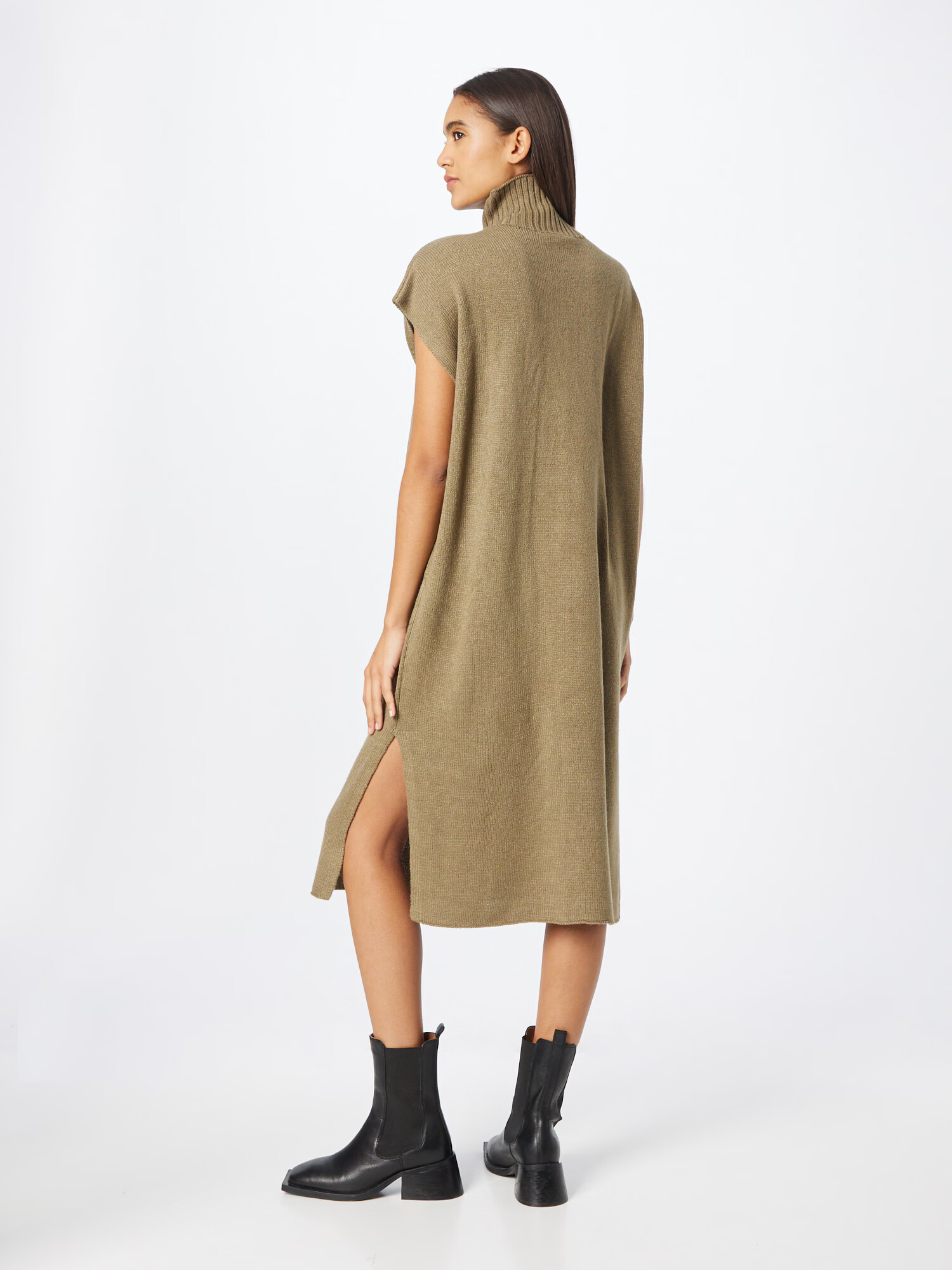 Monki Rochie kaki - Pled.ro