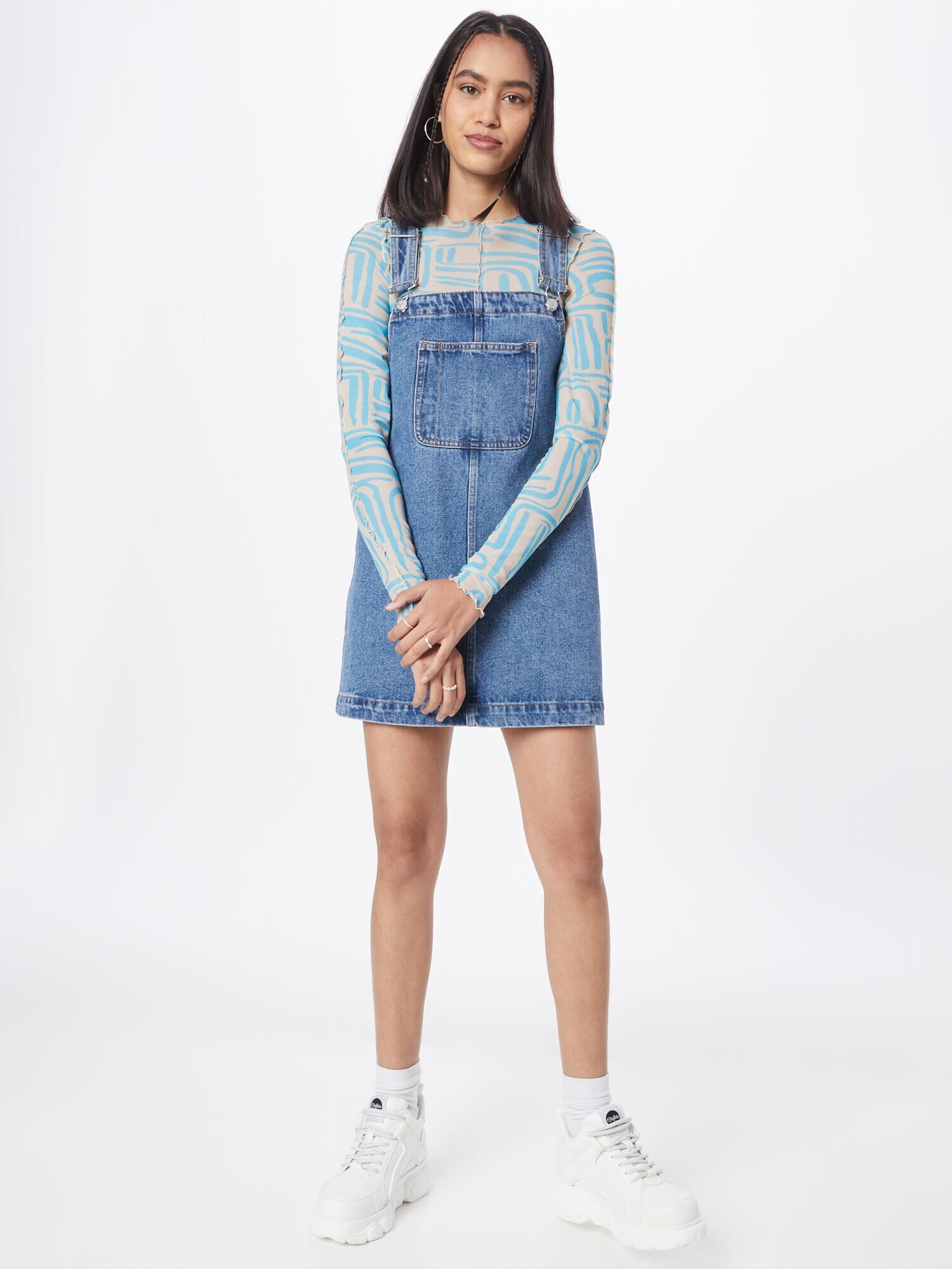 Monki Rochie albastru denim - Pled.ro