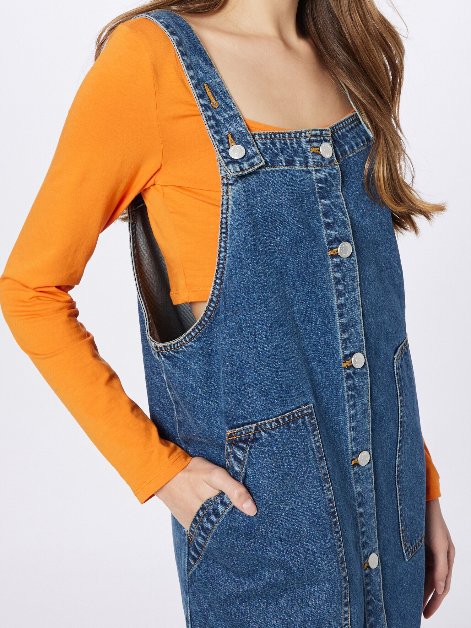 Monki Rochie albastru denim - Pled.ro