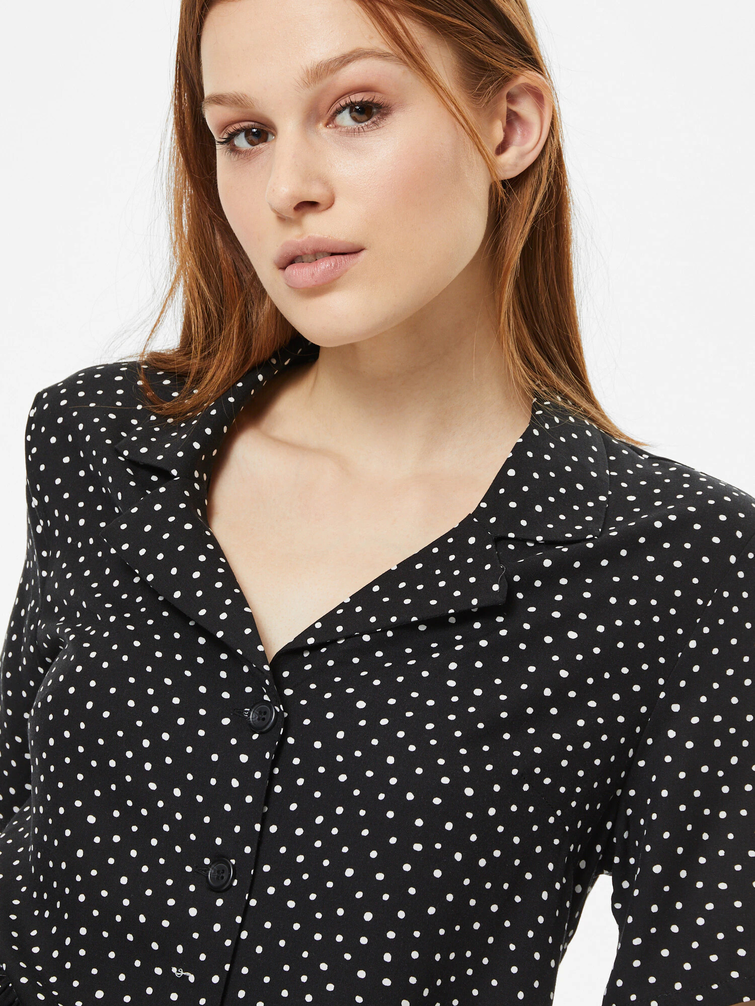 Monki Rochie negru / alb - Pled.ro