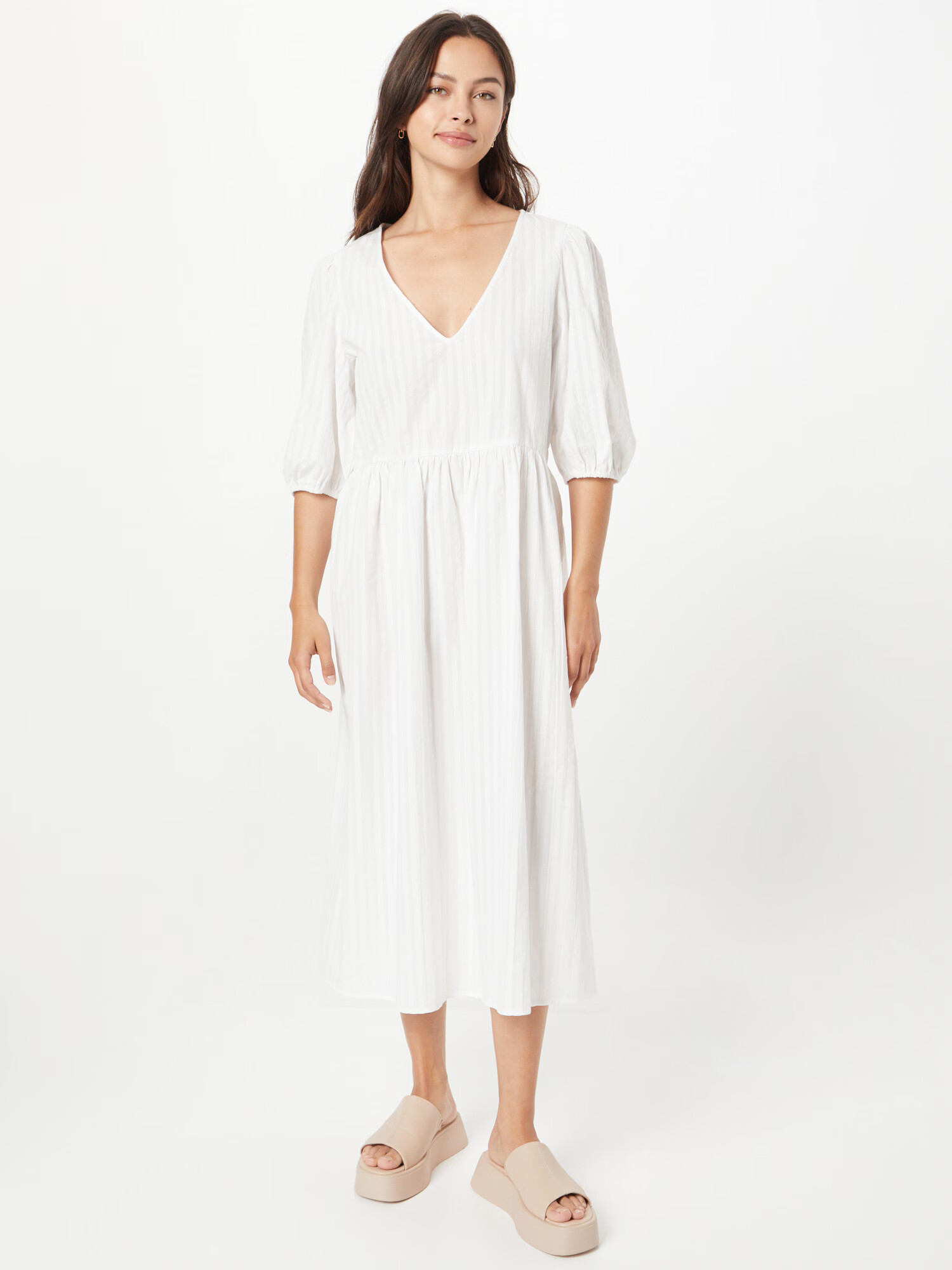 Monki Rochie alb - Pled.ro