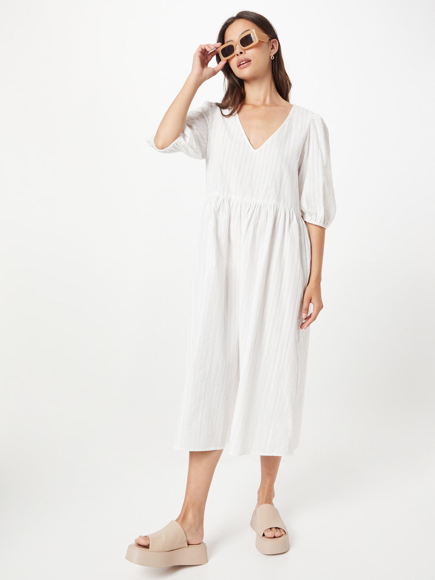 Monki Rochie alb - Pled.ro