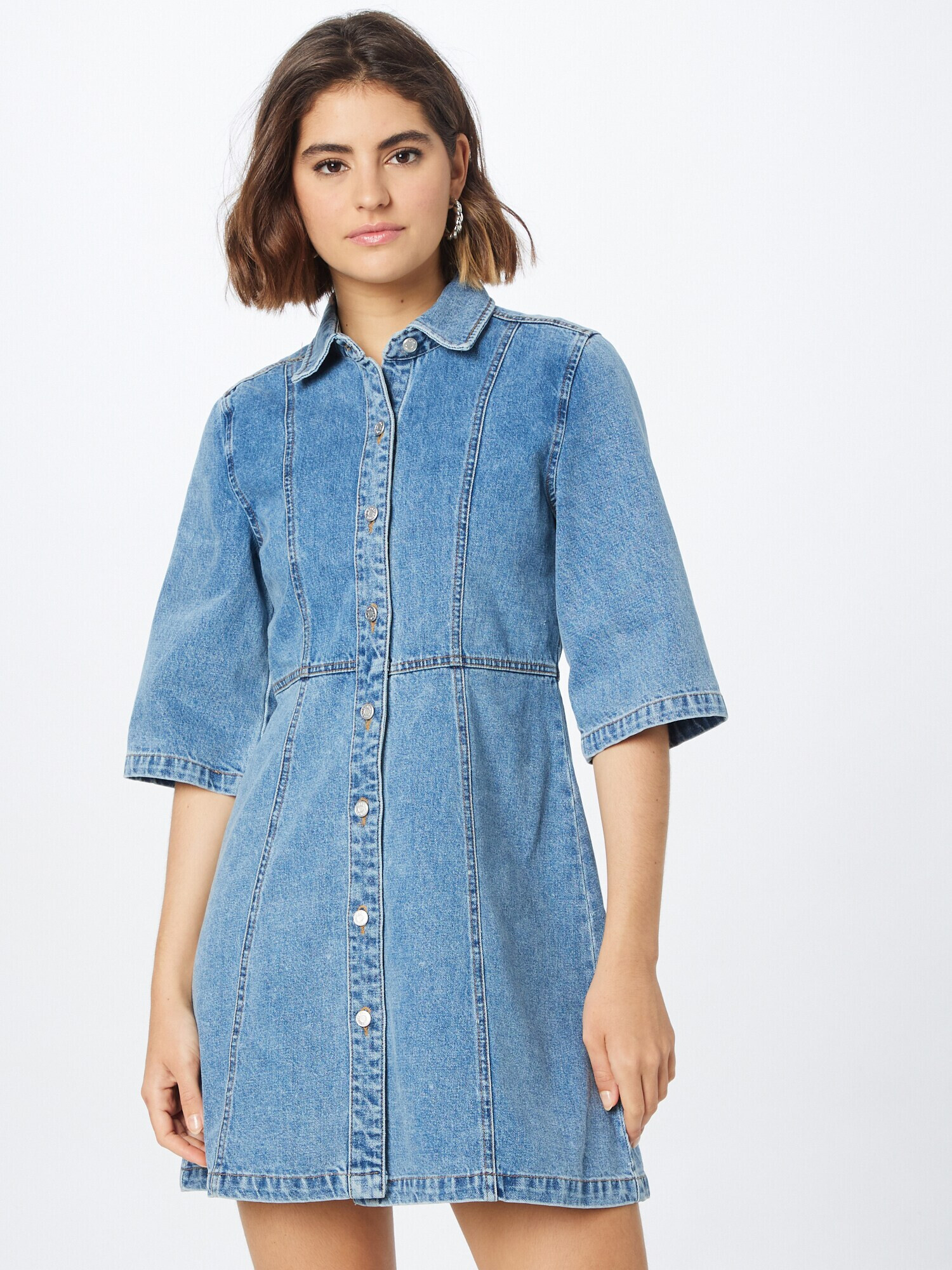 Monki Rochie albastru denim - Pled.ro