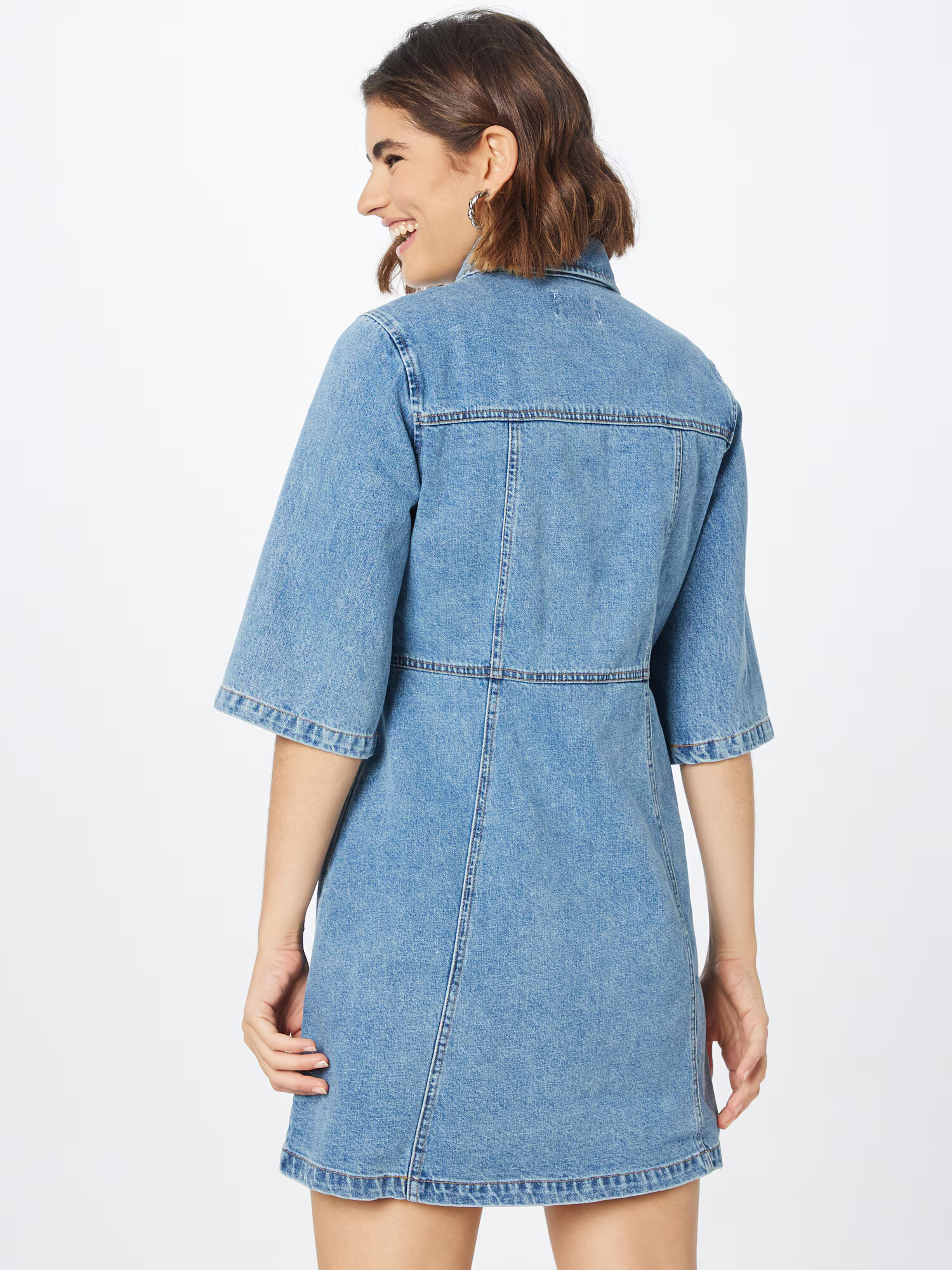 Monki Rochie albastru denim - Pled.ro