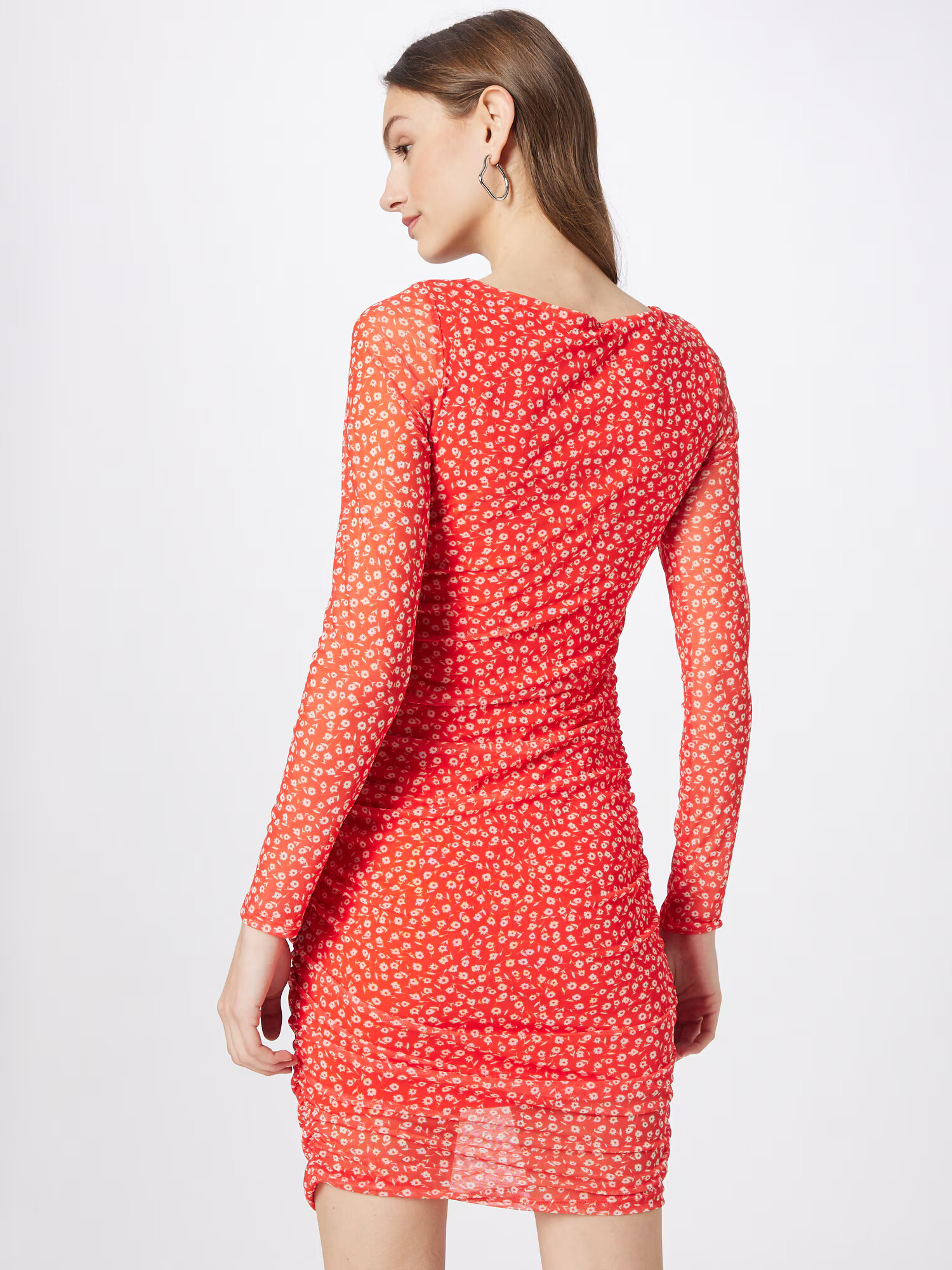 Monki Rochie portocaliu / alb - Pled.ro