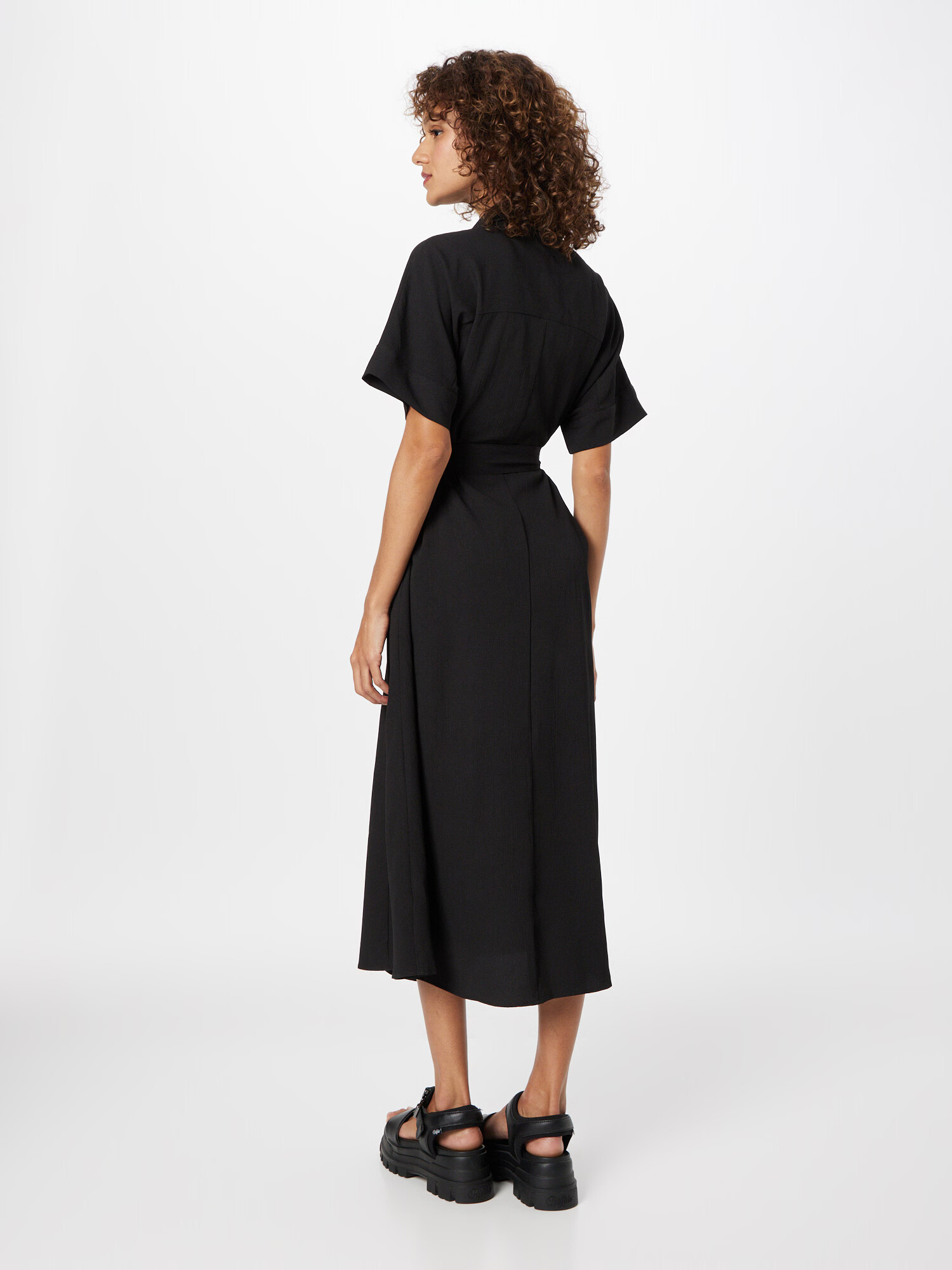 Monki Rochie tip bluză negru - Pled.ro