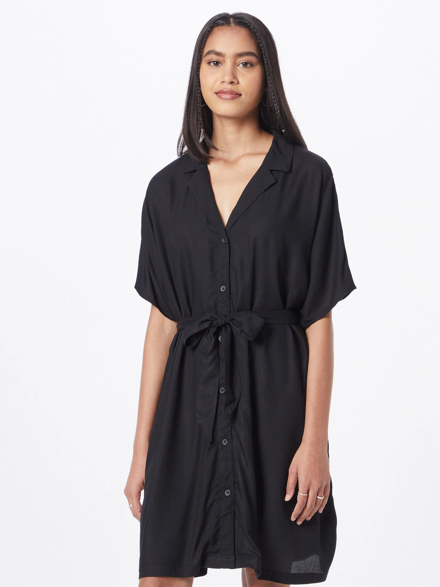 Monki Rochie tip bluză negru - Pled.ro