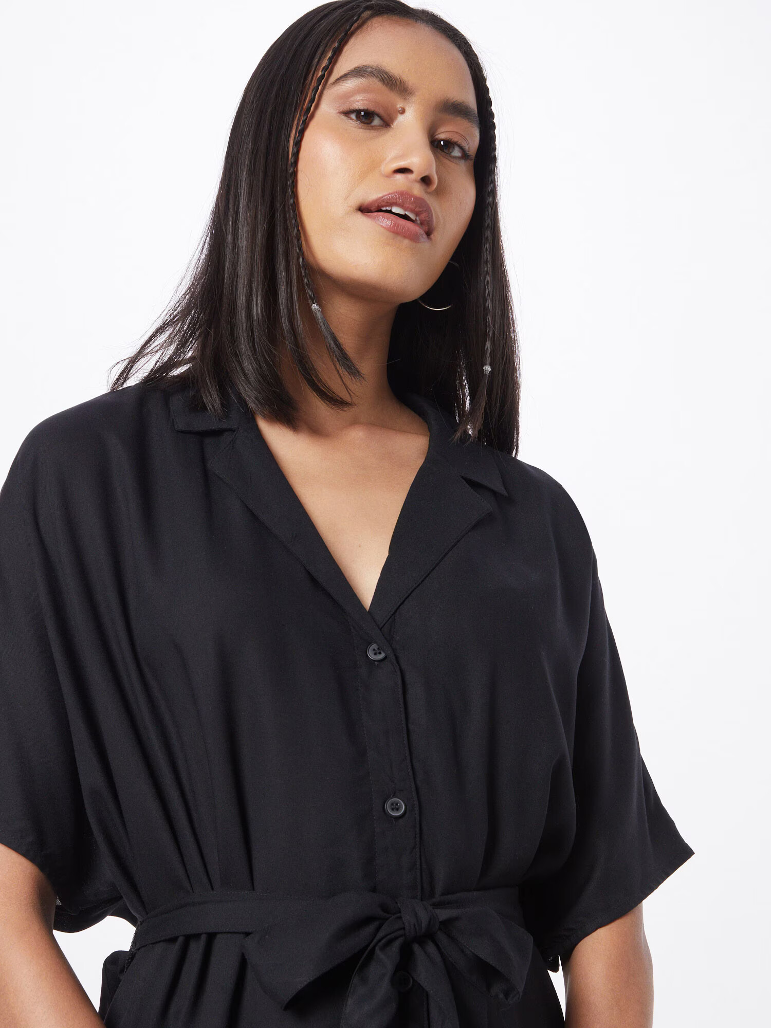 Monki Rochie tip bluză negru - Pled.ro