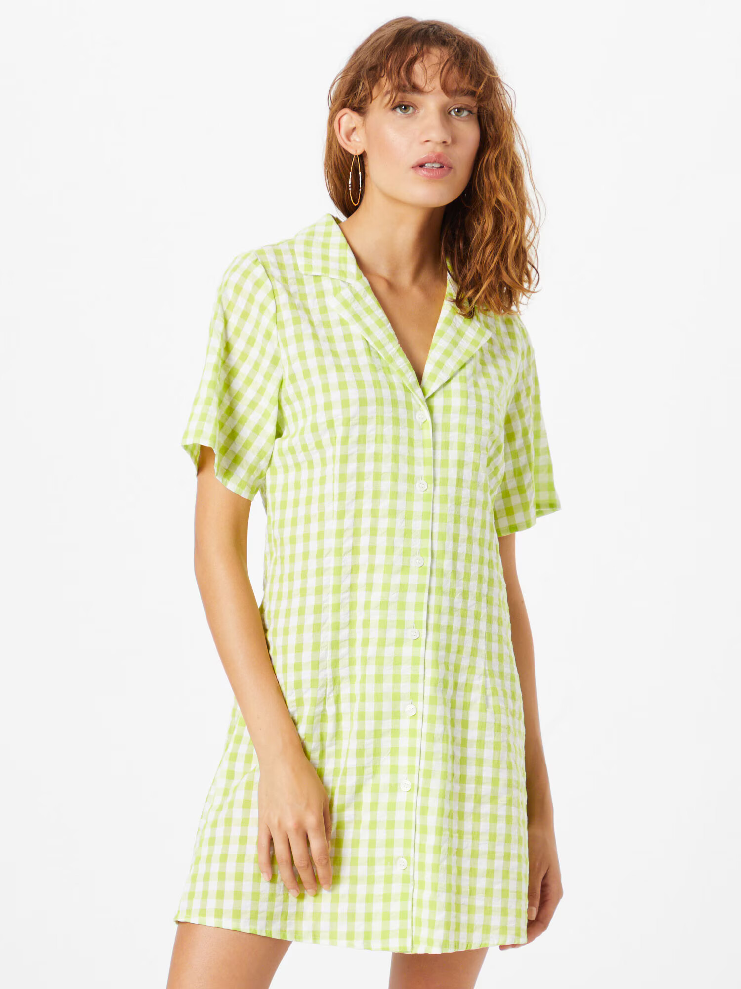 Monki Rochie tip bluză verde măr - Pled.ro