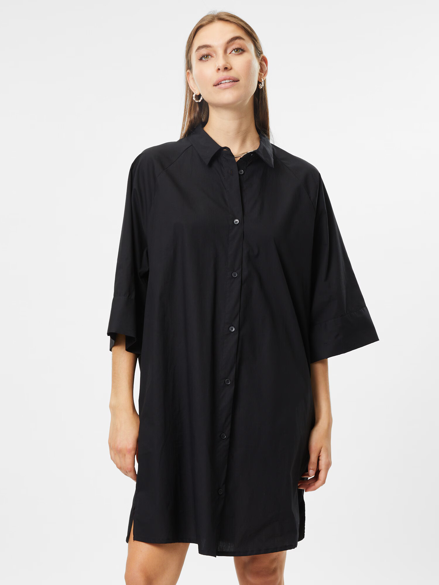 Monki Rochie tip bluză negru - Pled.ro