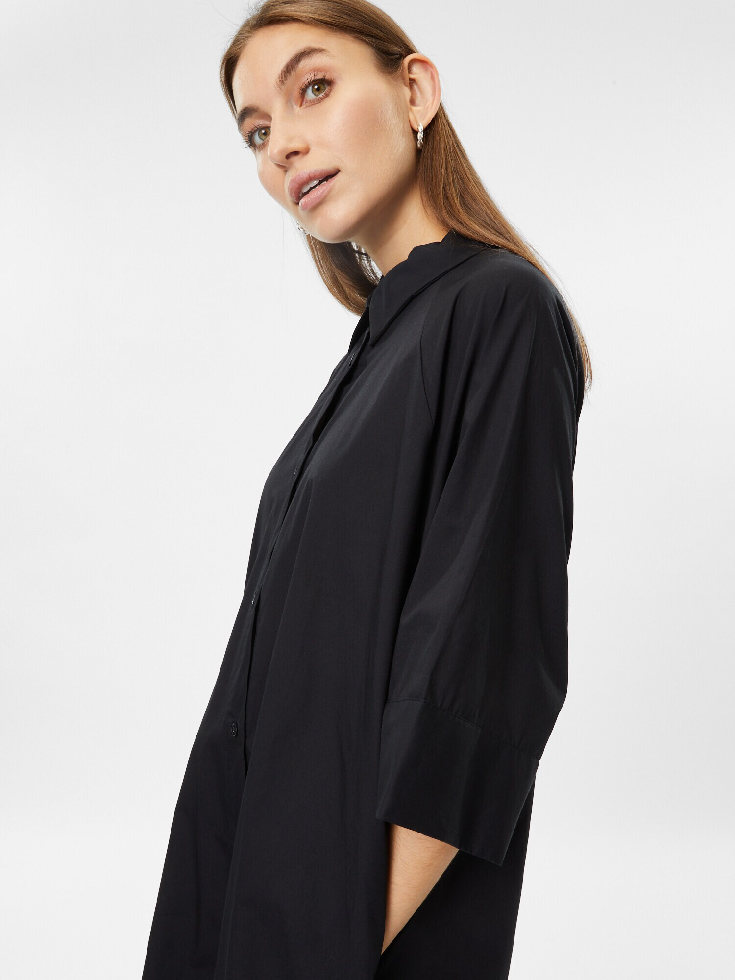 Monki Rochie tip bluză negru - Pled.ro