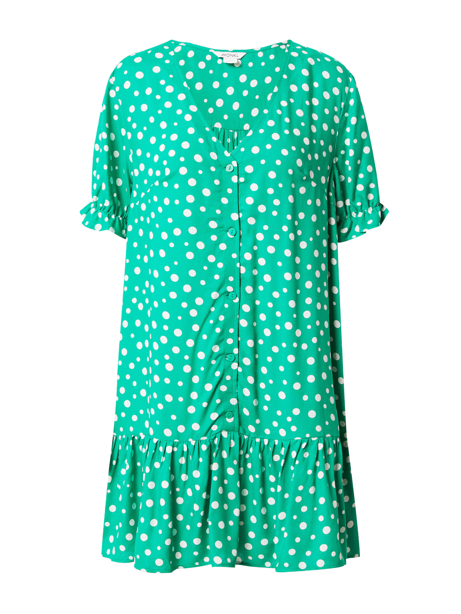 Monki Rochie tip bluză verde / alb - Pled.ro