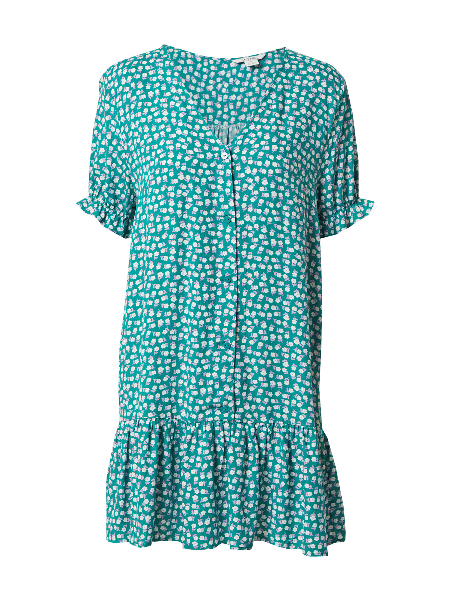 Monki Rochie tip bluză verde jad / mov pastel / alb - Pled.ro