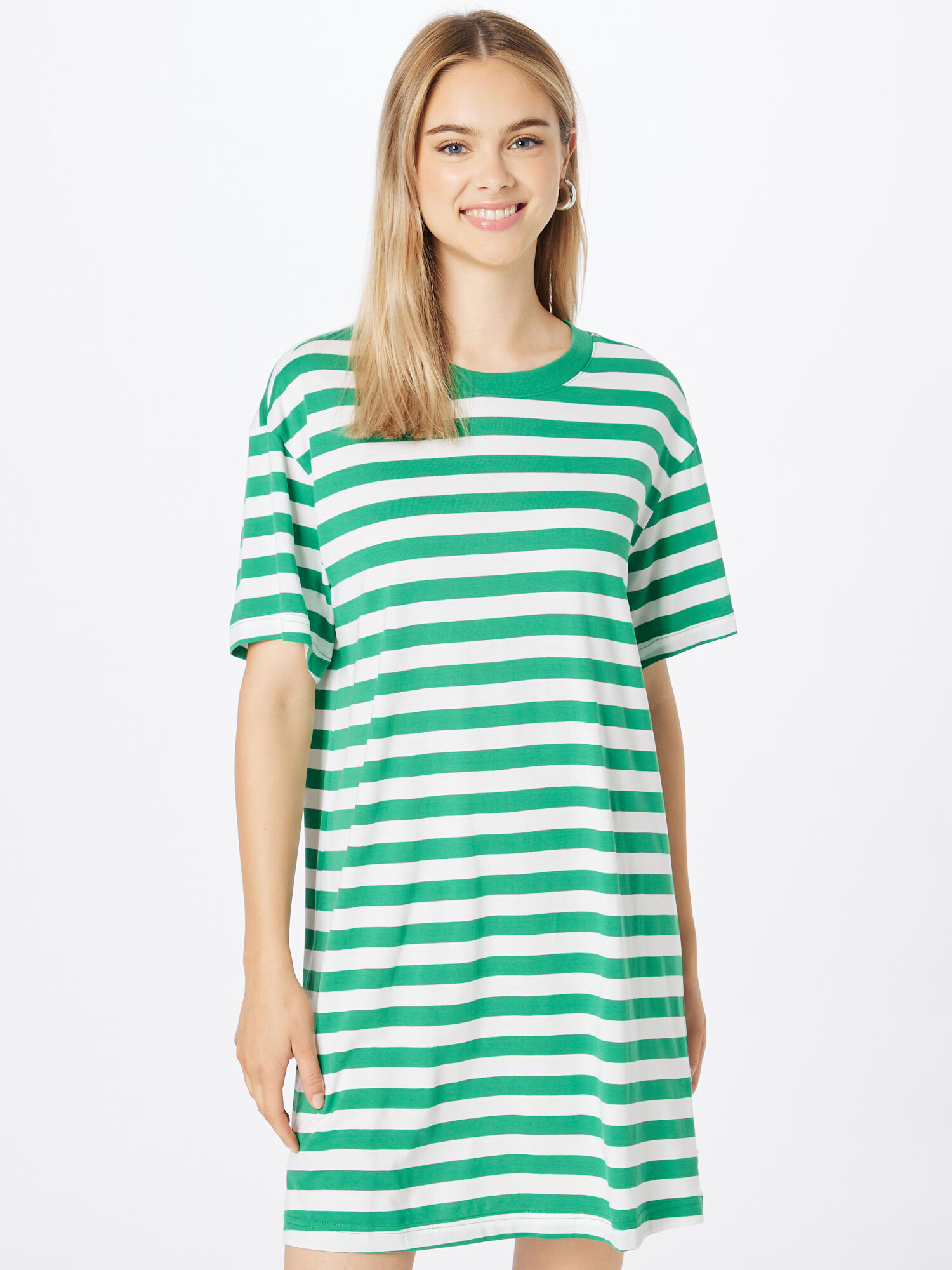 Monki Rochie verde / alb - Pled.ro