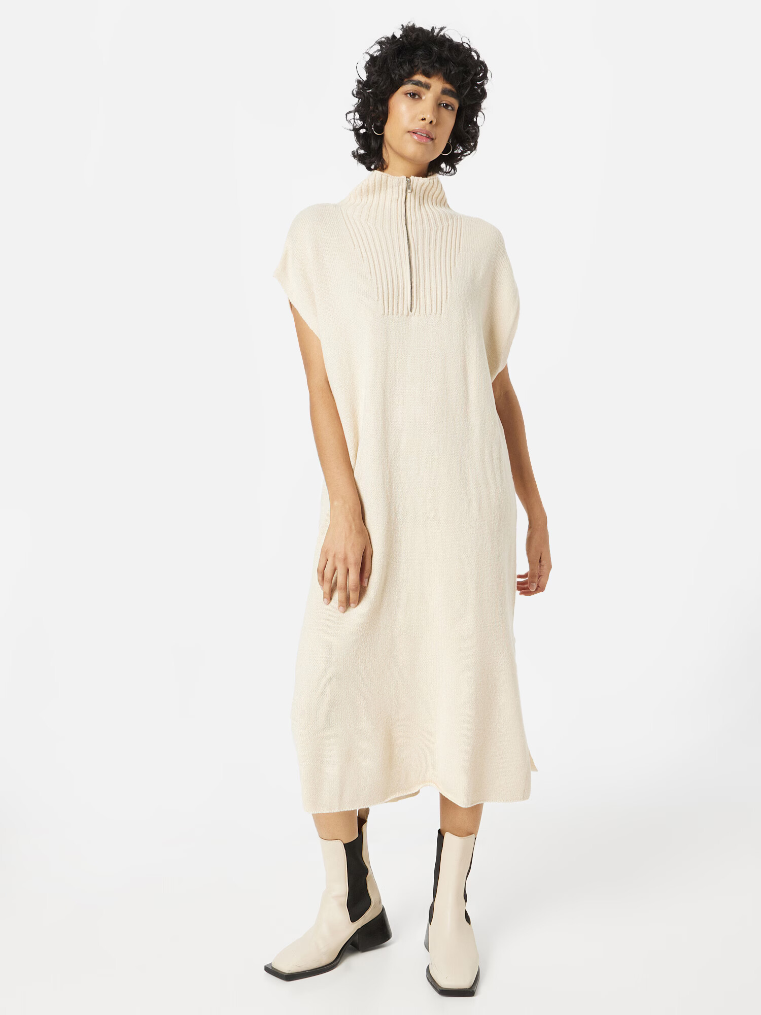 Monki Rochie tricotat bej - Pled.ro