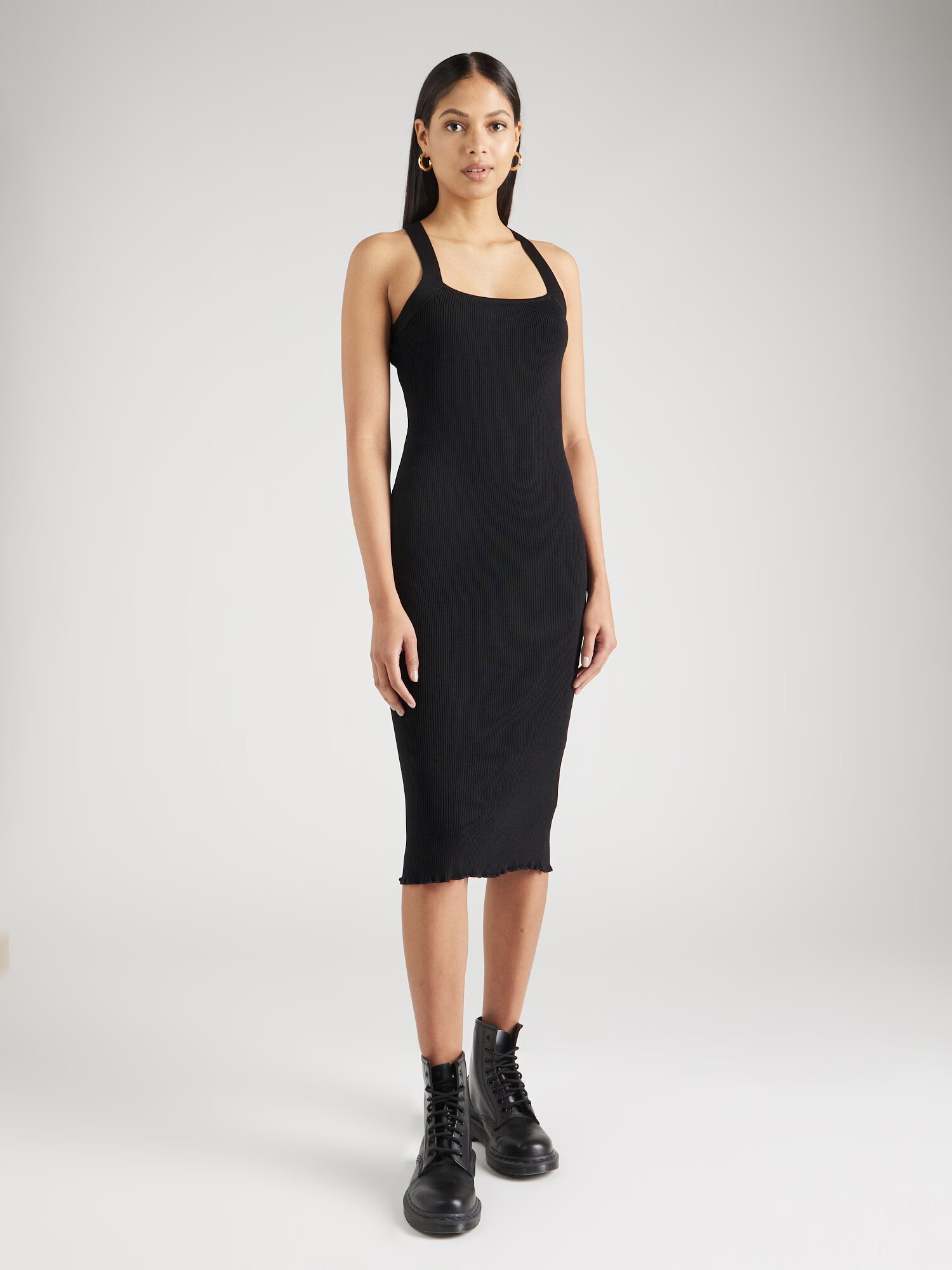 Monki Rochie tricotat negru - Pled.ro