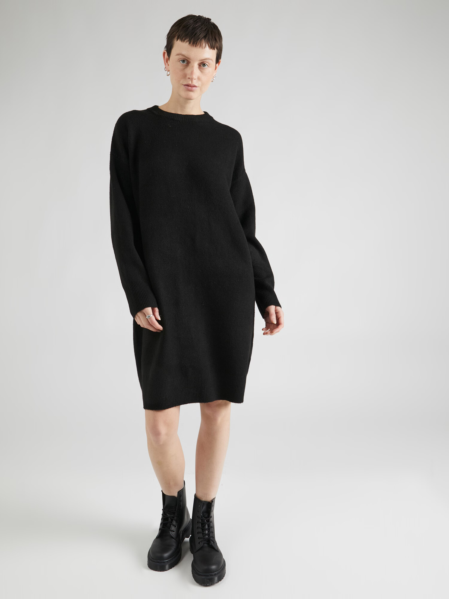 Monki Rochie tricotat negru - Pled.ro