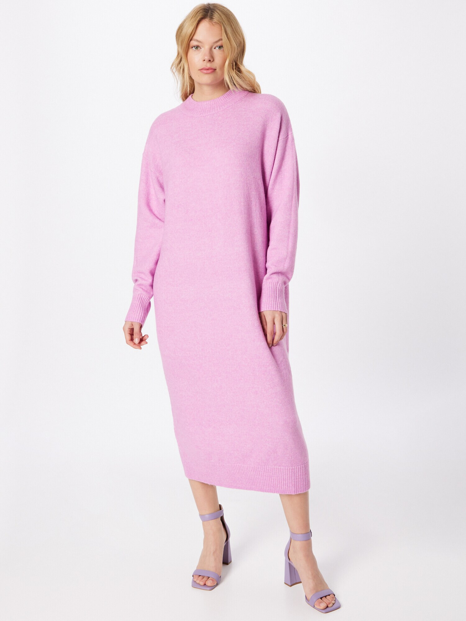 Monki Rochie tricotat roz pal - Pled.ro