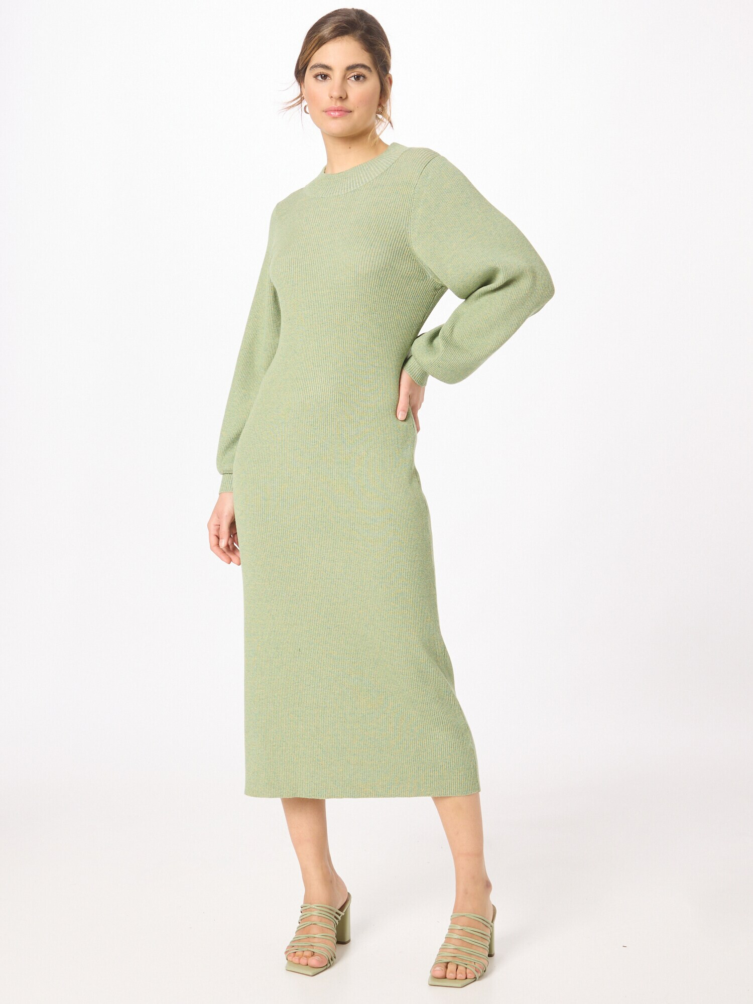 Monki Rochie tricotat verde - Pled.ro